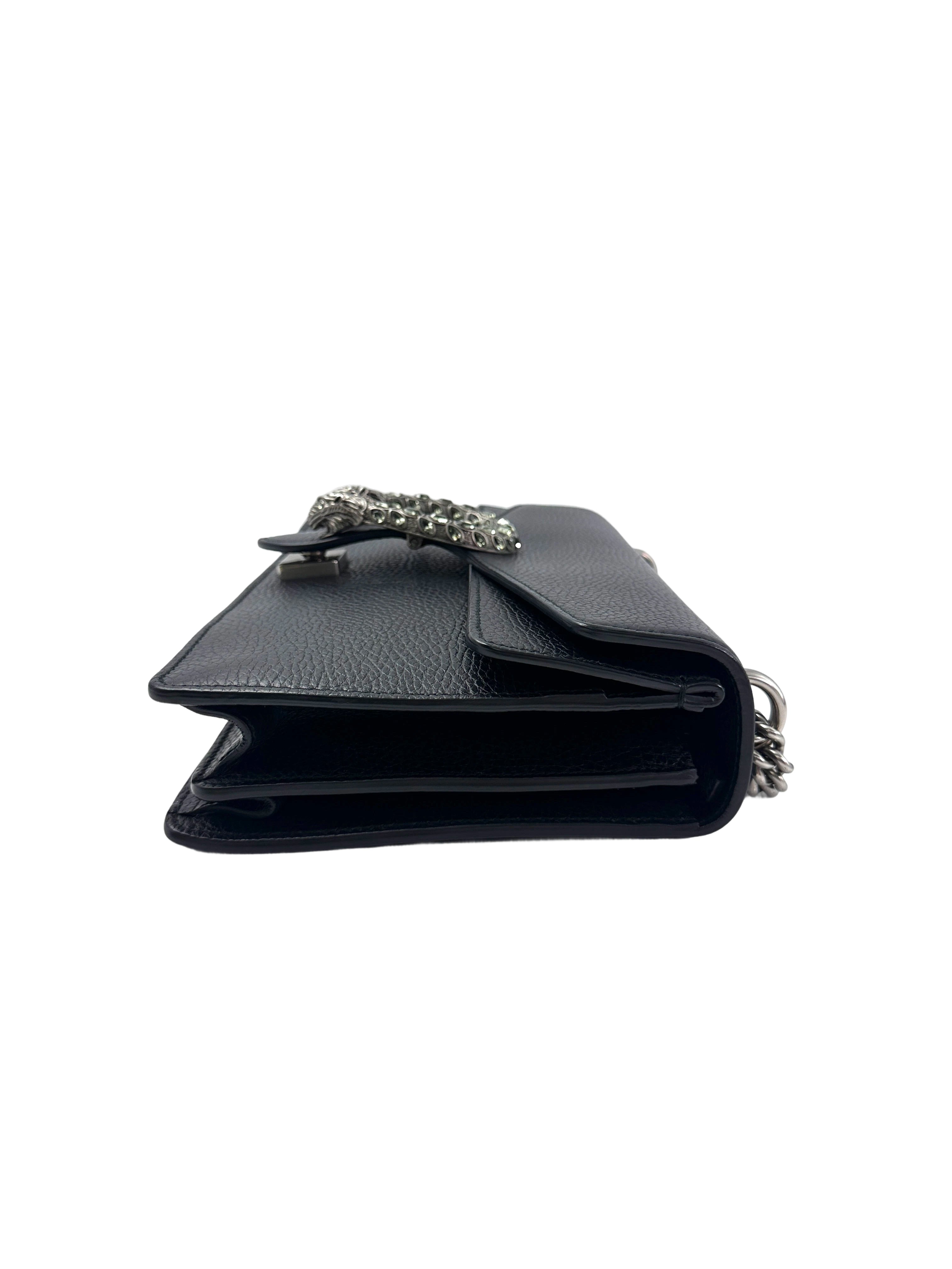 Gucci Dionysus Black Leather Shoulder Bag GG963