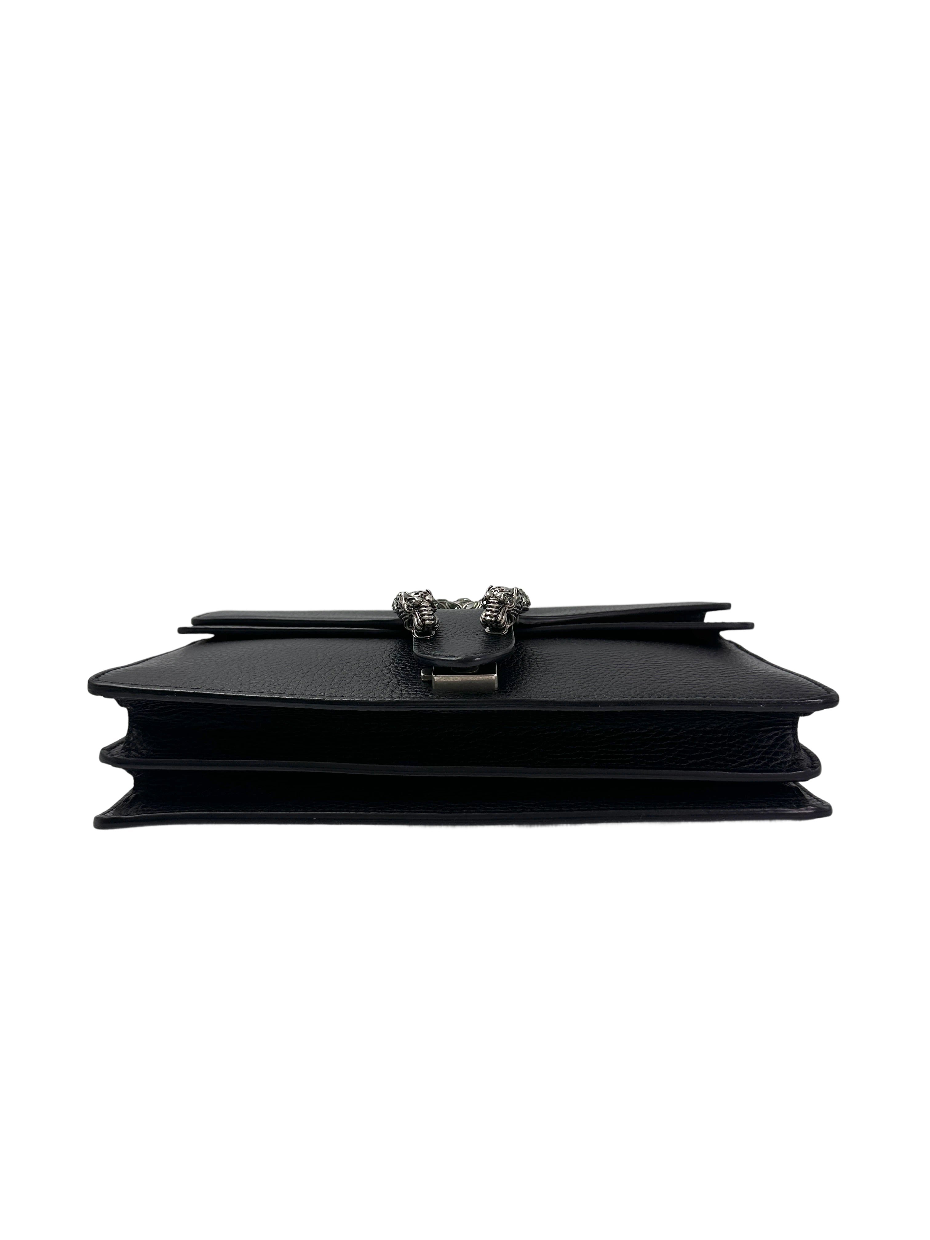 Gucci Dionysus Black Leather Shoulder Bag GG963
