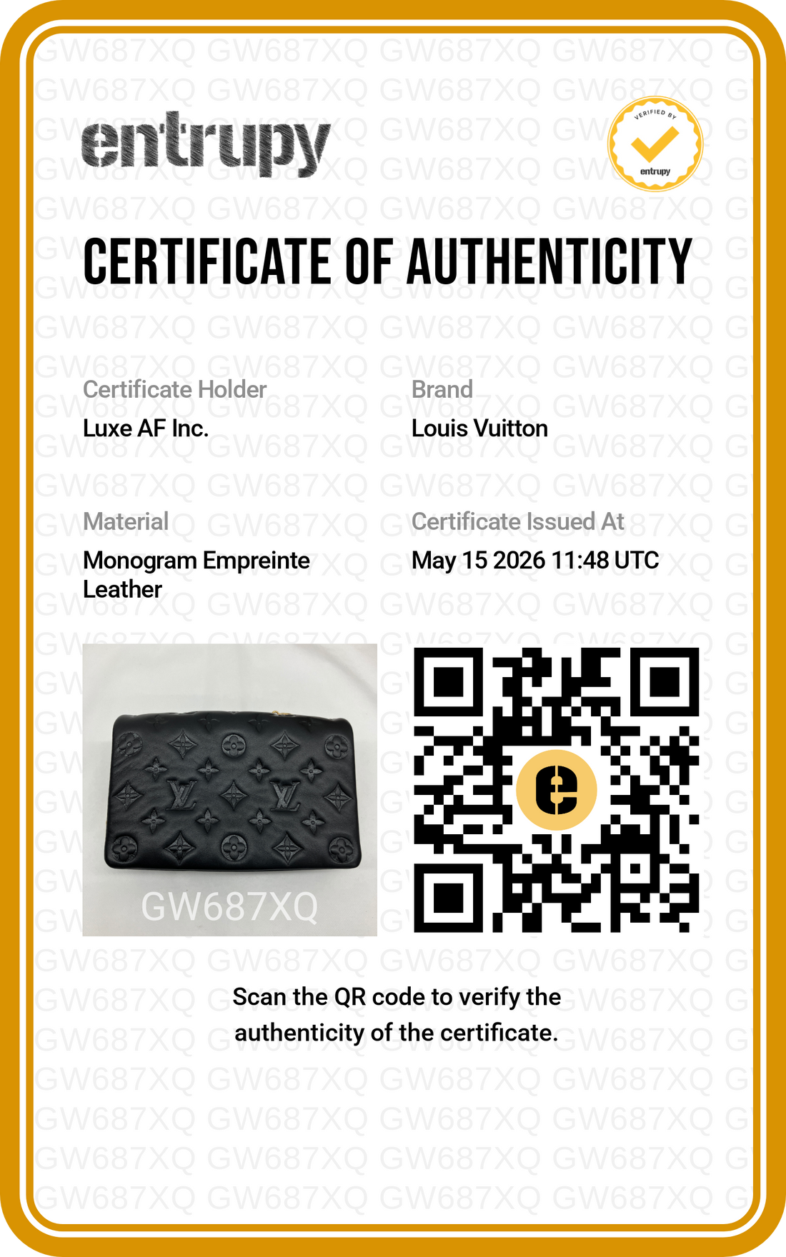 Louis Vuitton Coussin Black Monogram Embossed Leather Shoulder Bag LV2702