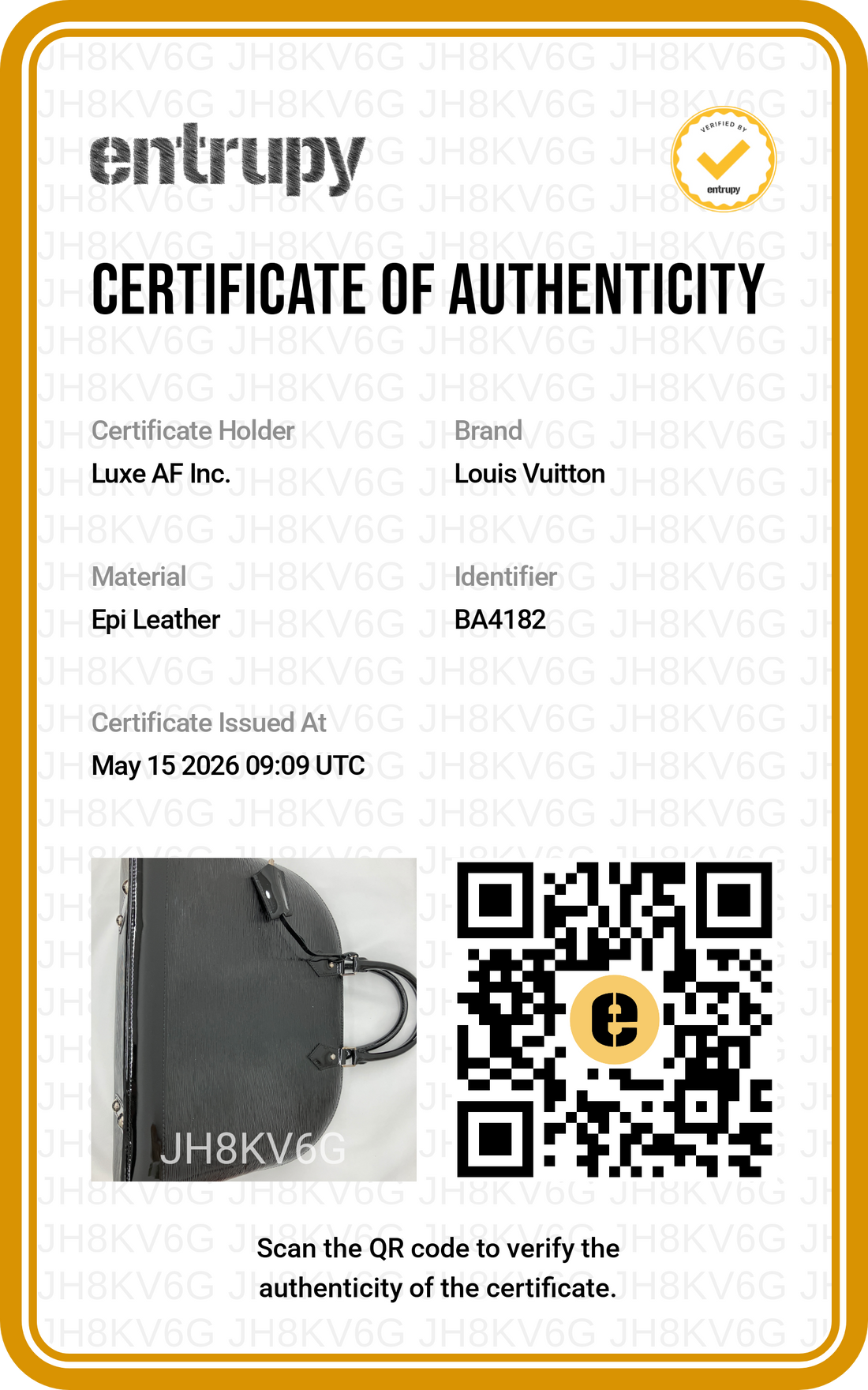 Louis Vuitton Alma GM Black Epi Leather Handle Bag LV2700