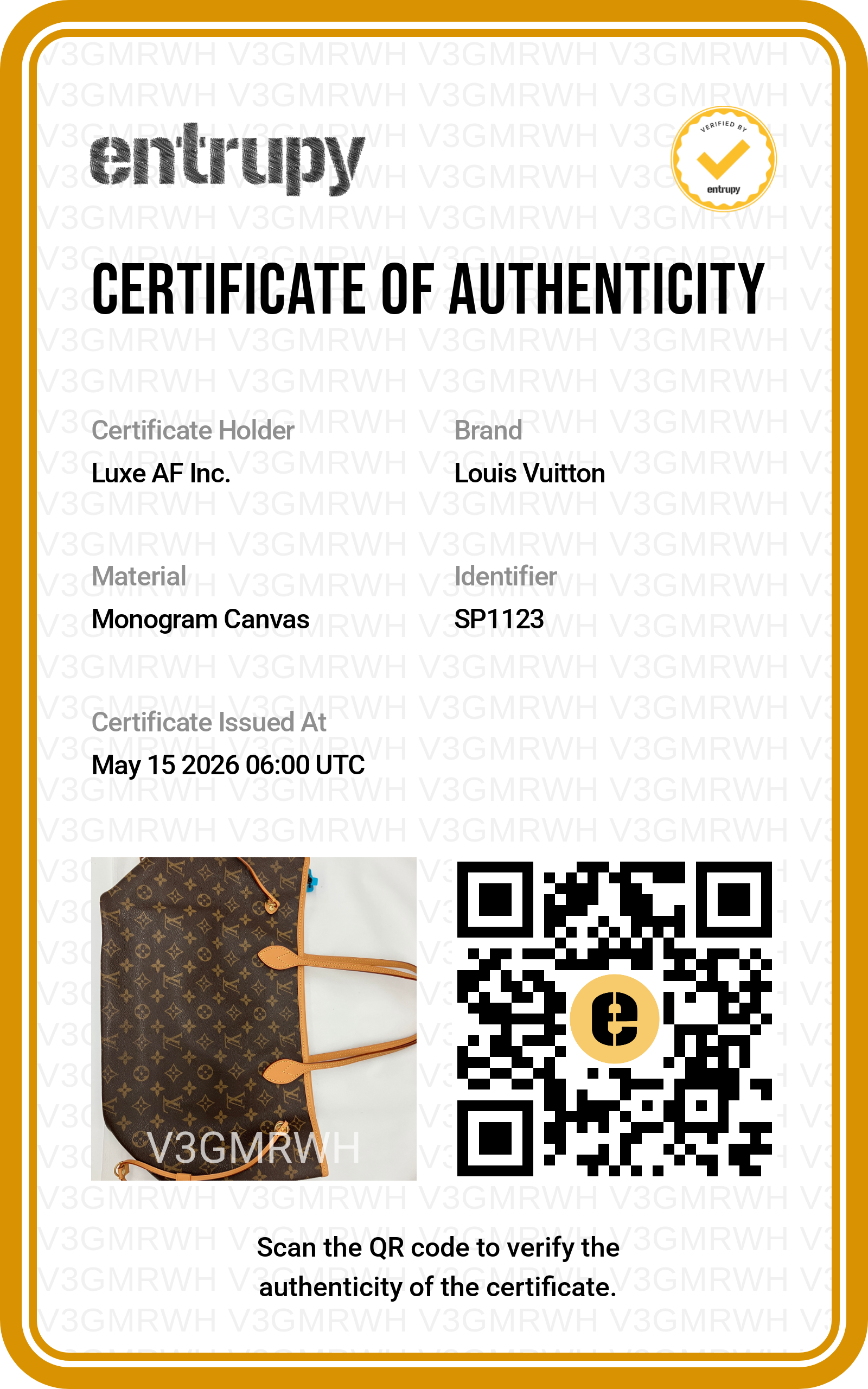Louis Vuitton Neverfull Monogram Canvas Shoulder Bag LV2684