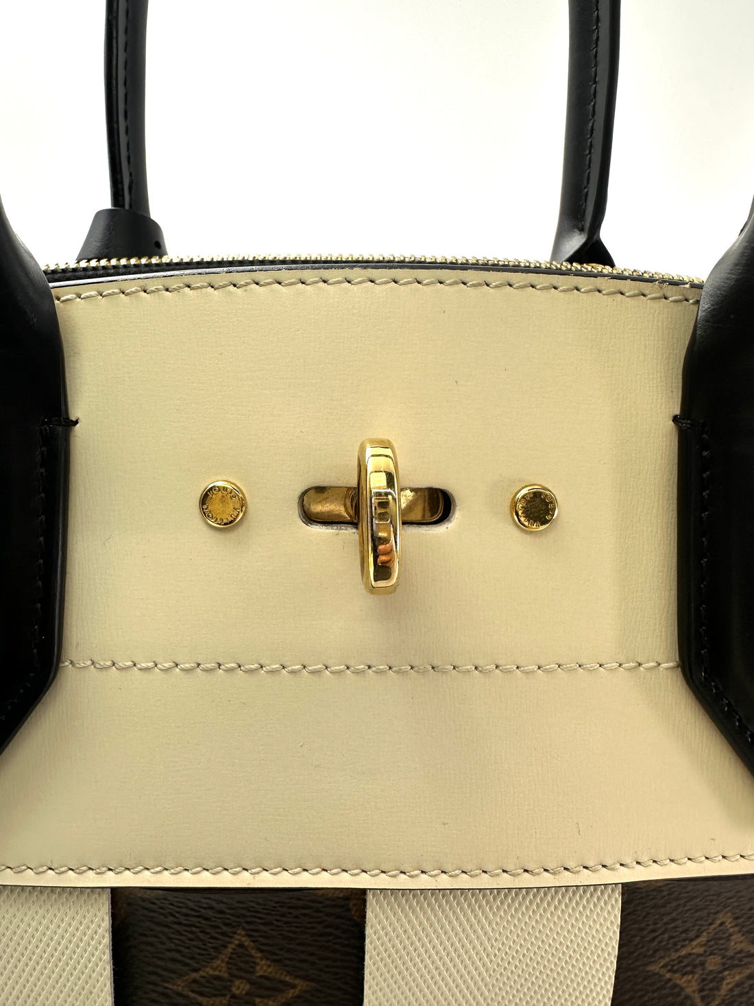 Louis Vuitton City Steamer Damier Tressage Monogram Canvas Leather Handle Bag LV2701