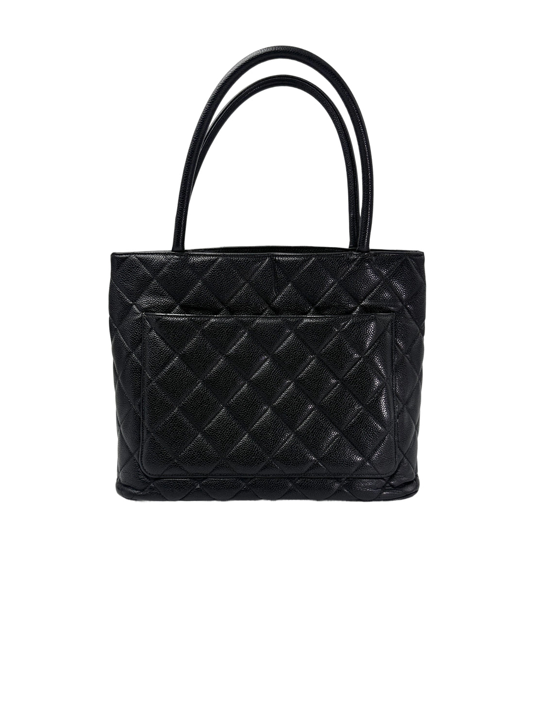 Chanel Medallion Black Quilted Leather Tote Handle Bag(56***95) CC1934