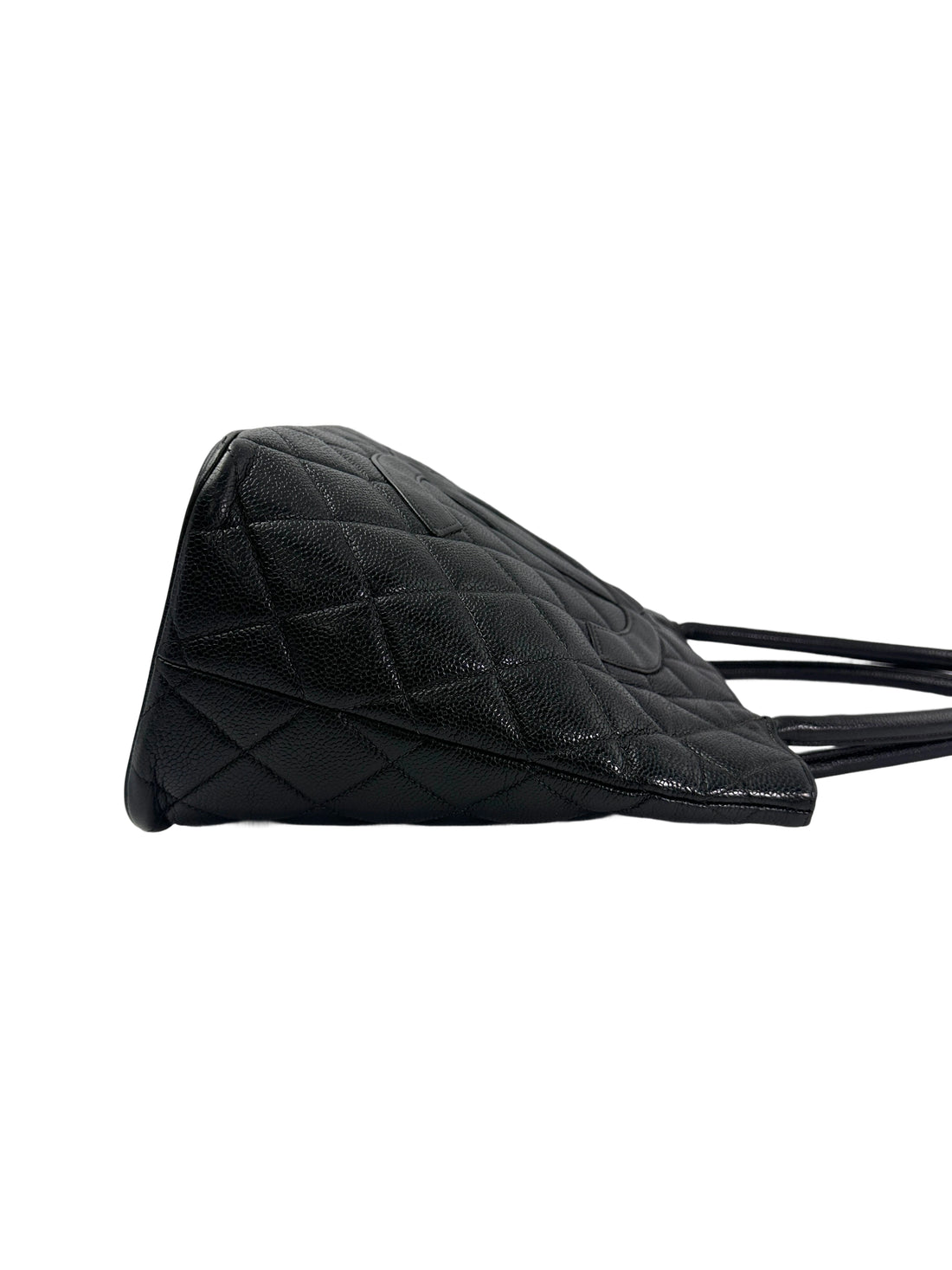 Chanel Medallion Black Quilted Leather Tote Handle Bag(56***95) CC1934