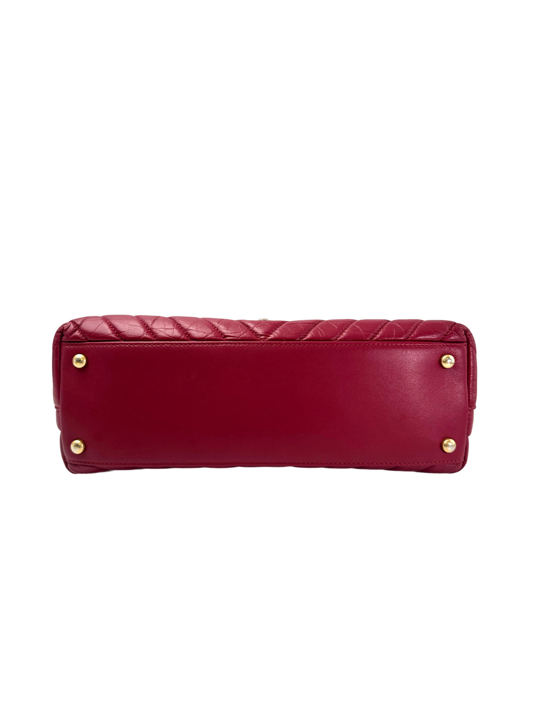Chanel CoCo Handle Red Chevron Quilted Calfskin Medium Size Shoulder Bag(26***49) CC1933