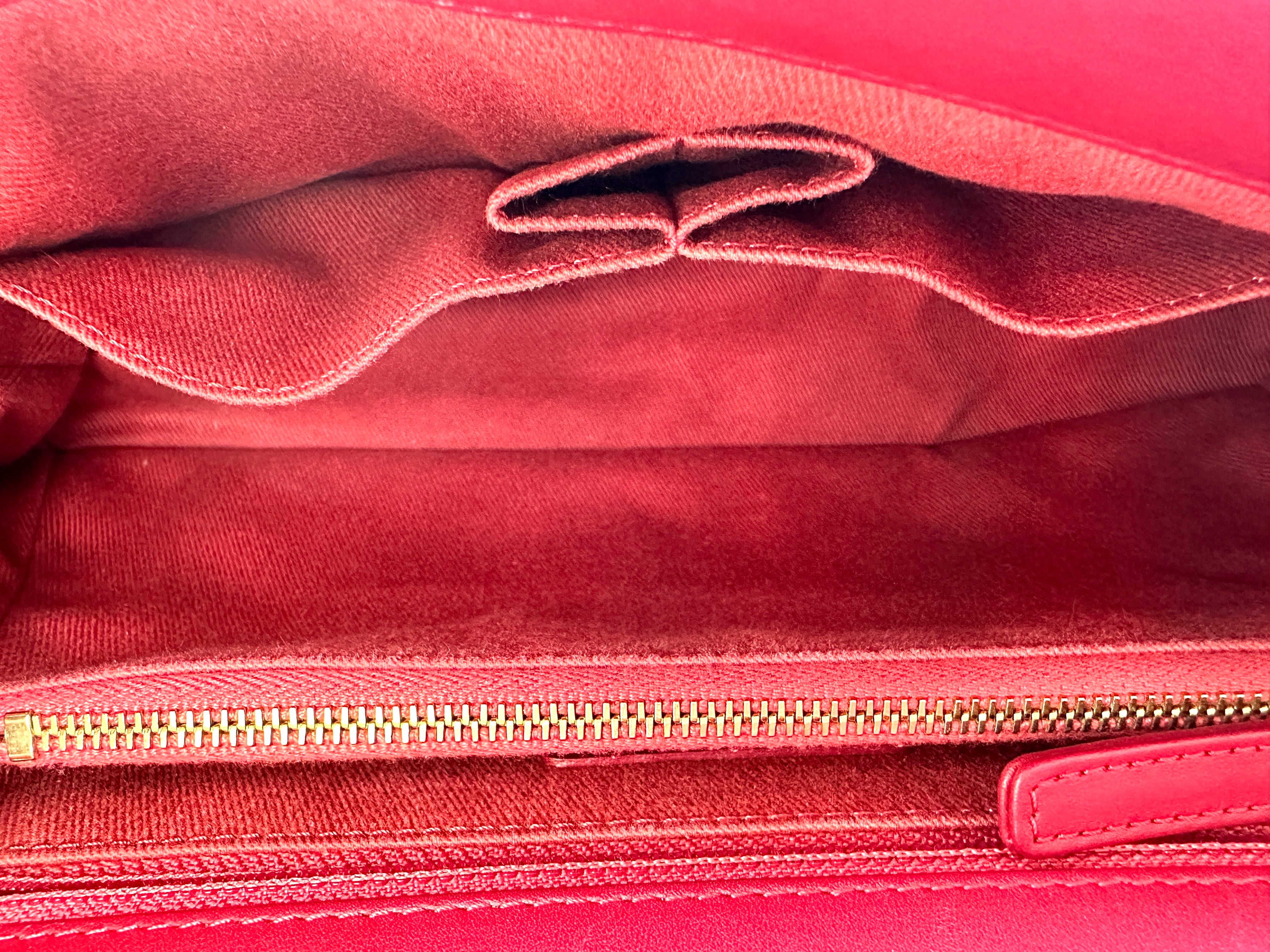 Chanel CoCo Handle Red Chevron Quilted Calfskin Medium Size Shoulder Bag(26***49) CC1933