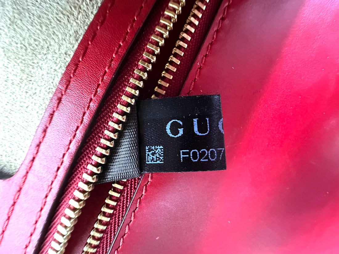 Gucci Sylvie Red Leather Medium Size Shoulder Bag GG965