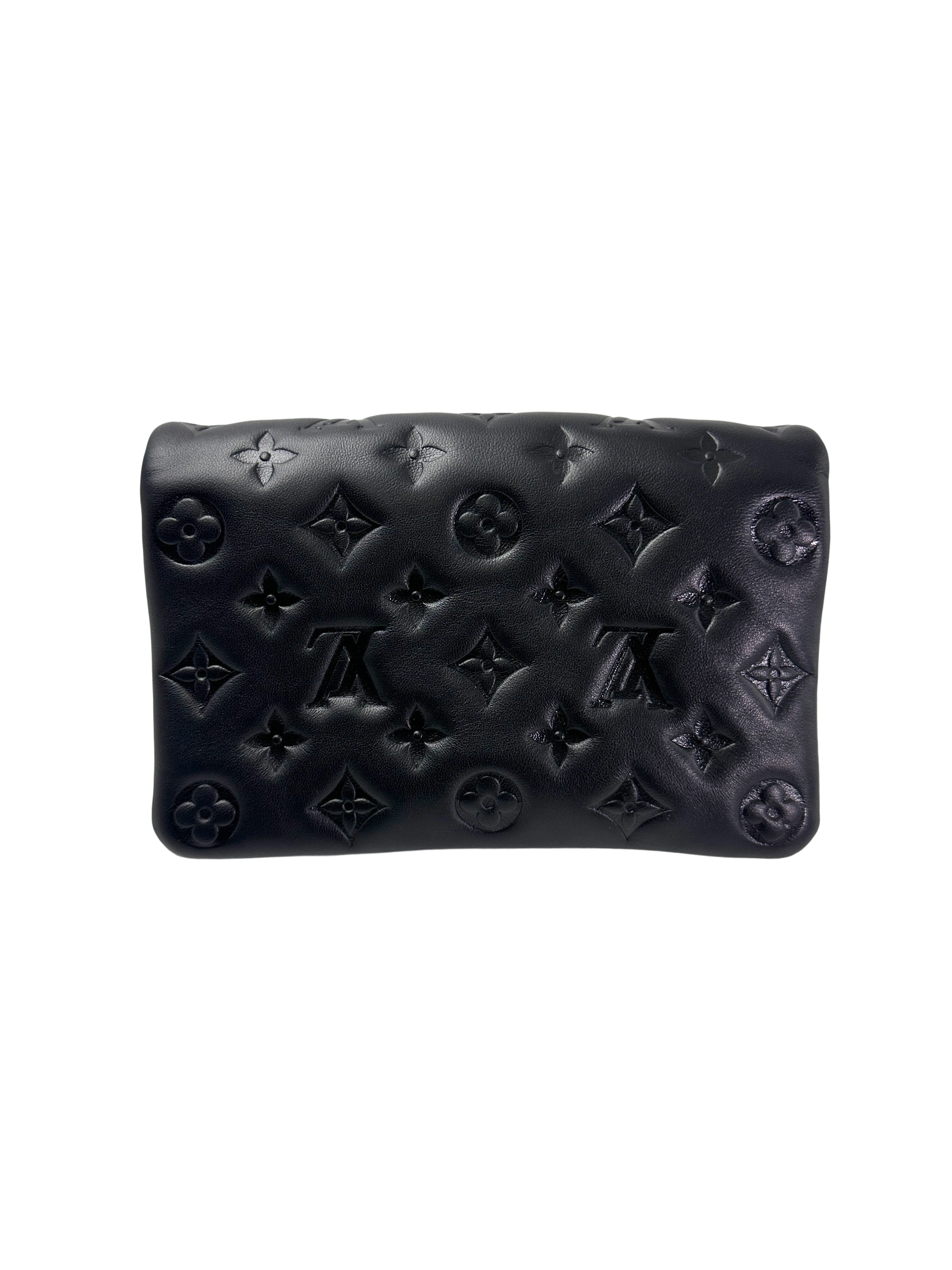 Louis Vuitton Coussin Black Monogram Embossed Leather Shoulder Bag LV2702