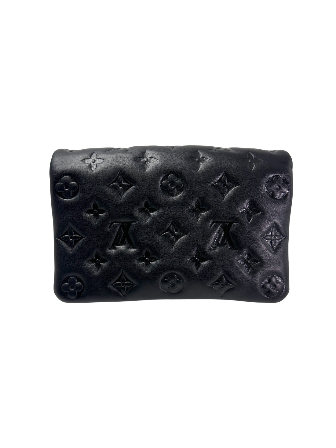 Louis Vuitton Coussin Black Monogram Embossed Leather Shoulder Bag LV2702
