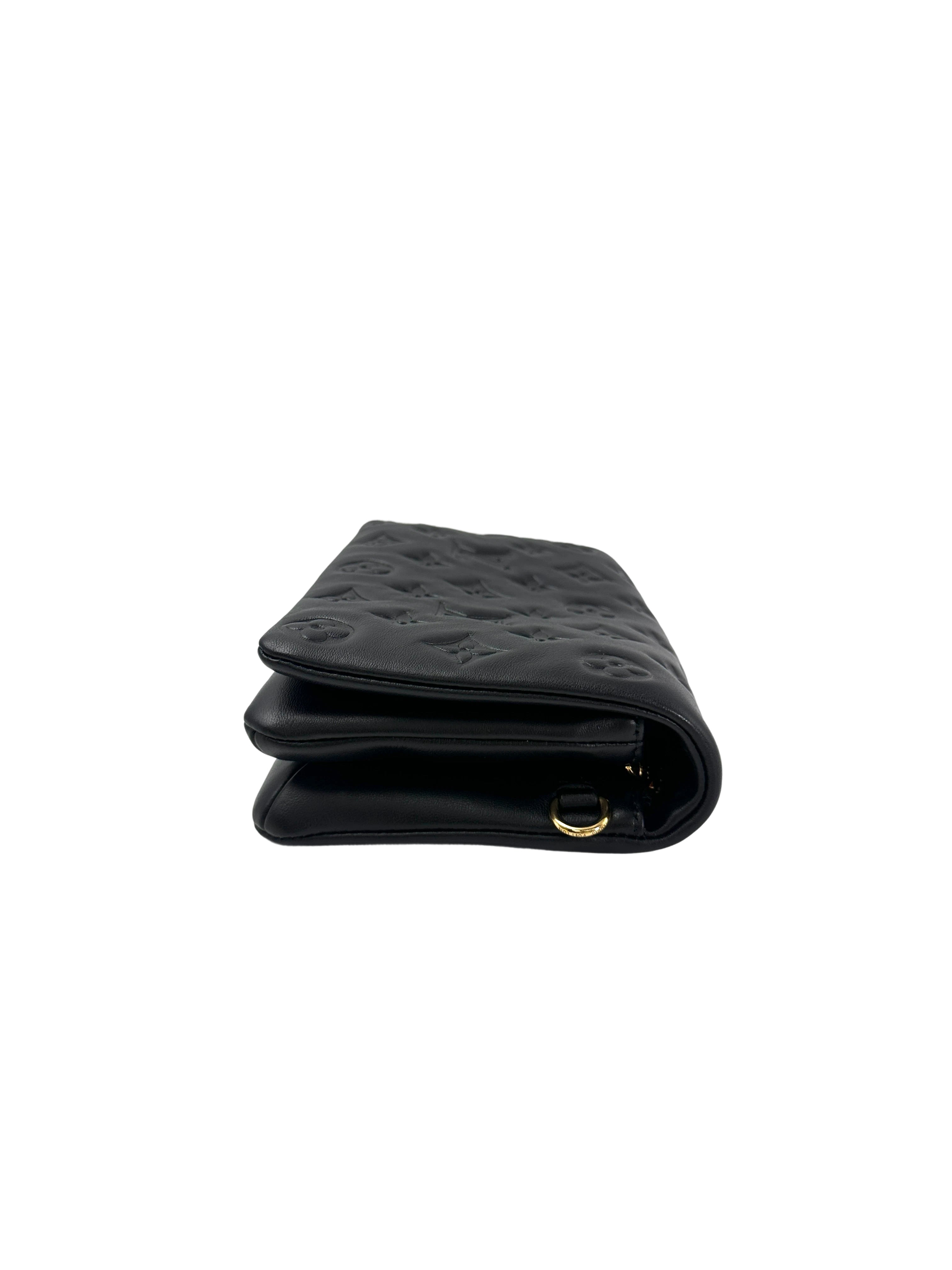 Louis Vuitton Coussin Black Monogram Embossed Leather Shoulder Bag LV2702