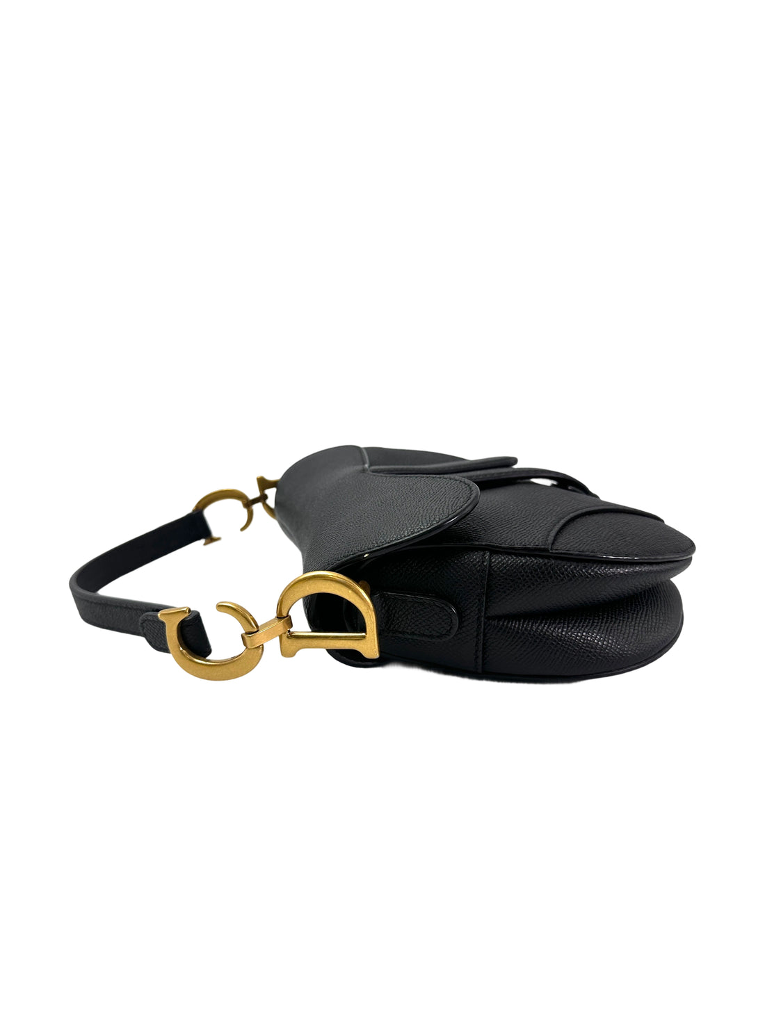 Christian Dior Black Leather Saddle Bag DR726