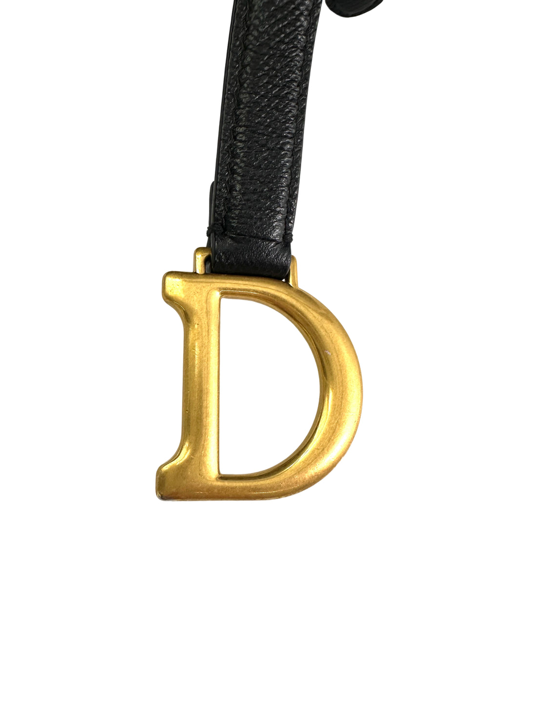 Christian Dior Black Leather Saddle Bag DR726
