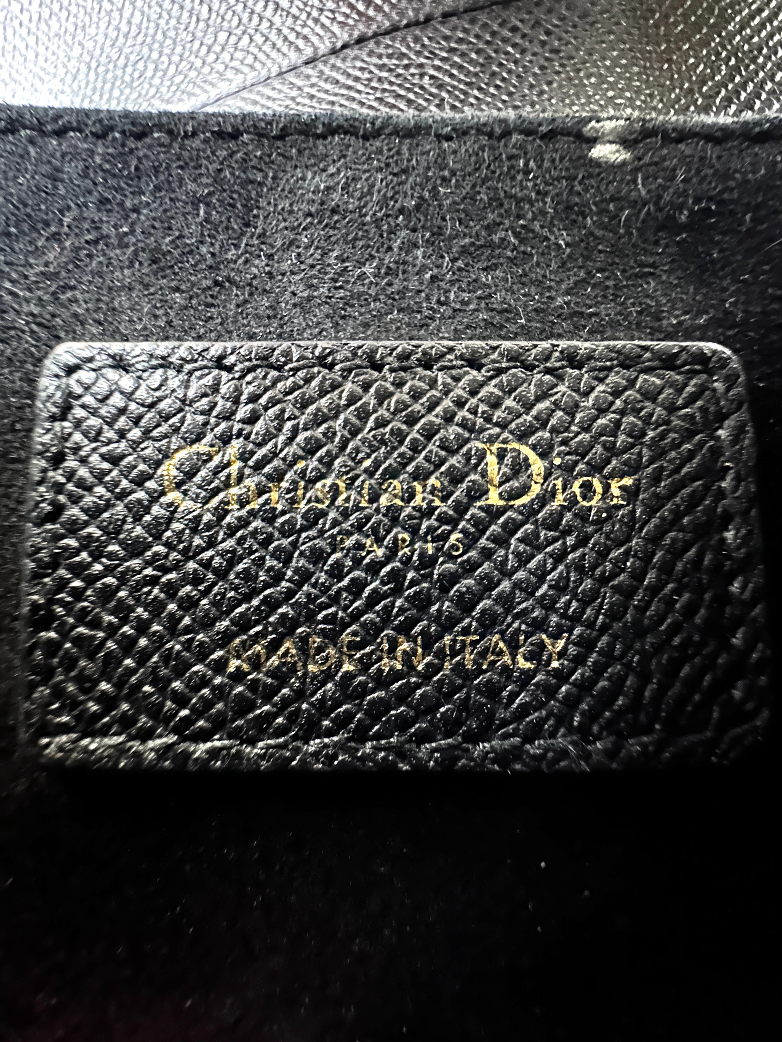 Christian Dior Black Leather Saddle Bag DR726