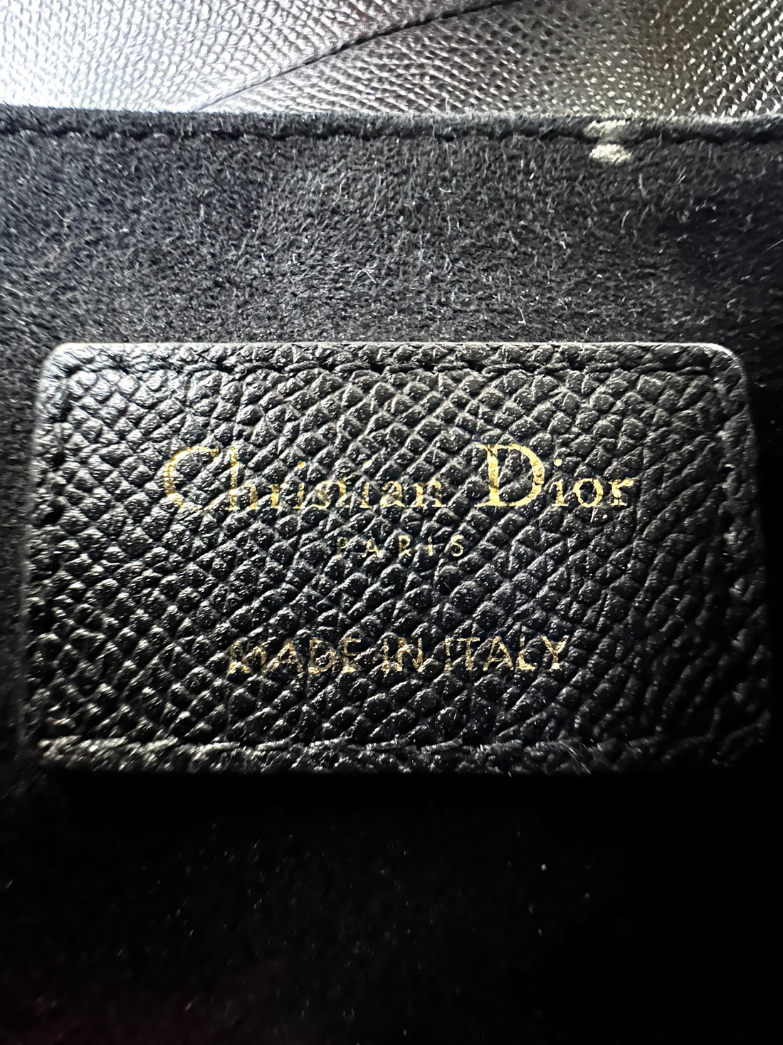 Christian Dior Black Leather Saddle Bag DR726
