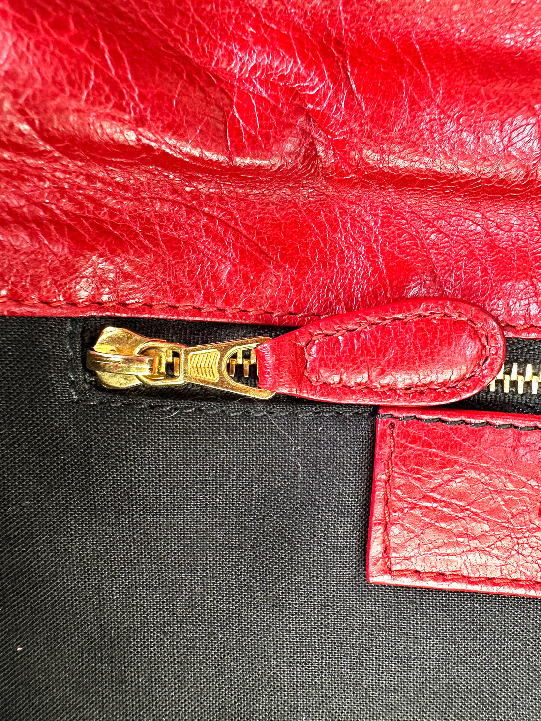 Balenciaga Envelope Red Leather Handle Bag BB71