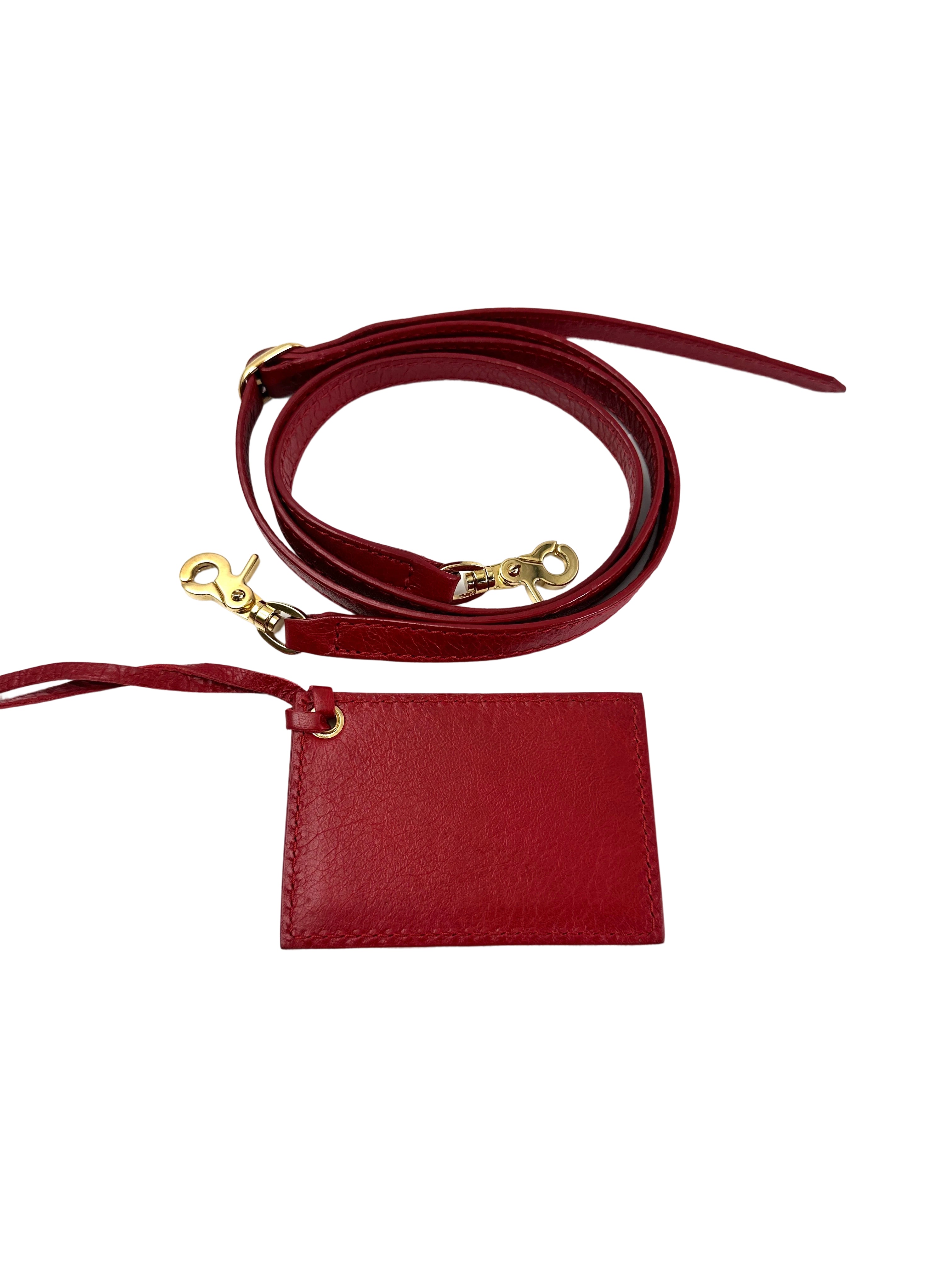 Balenciaga Envelope Red Leather Handle Bag BB71