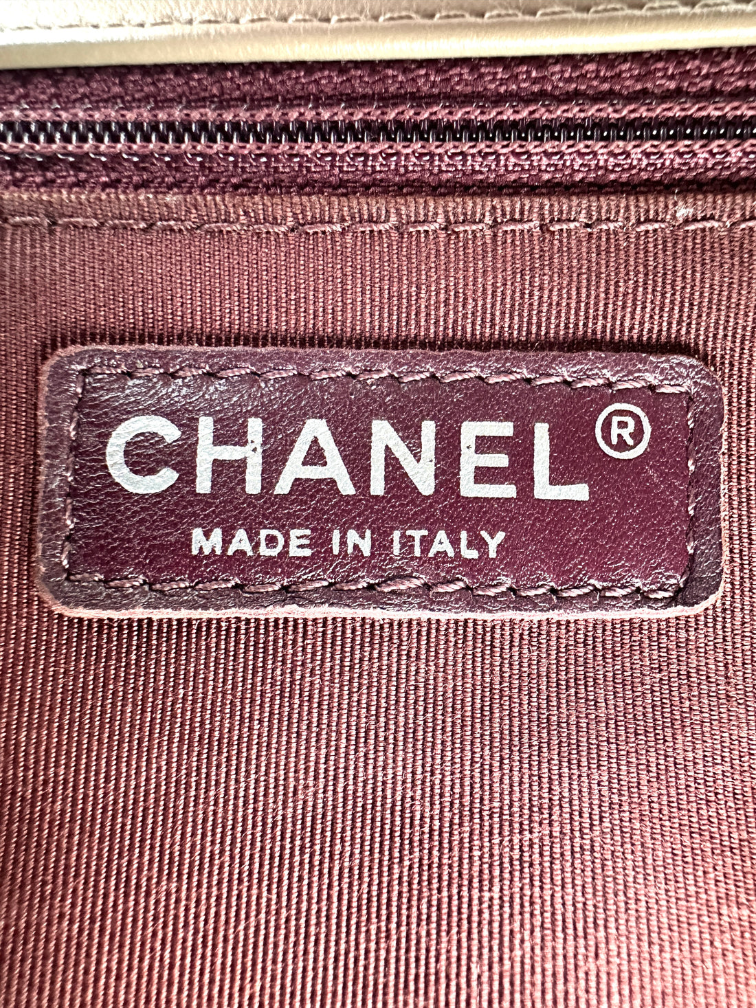 Chanel LeBoy Brown Chevron Quilted Leather Flap Bag With Silver Buckle(19***08) CC1936