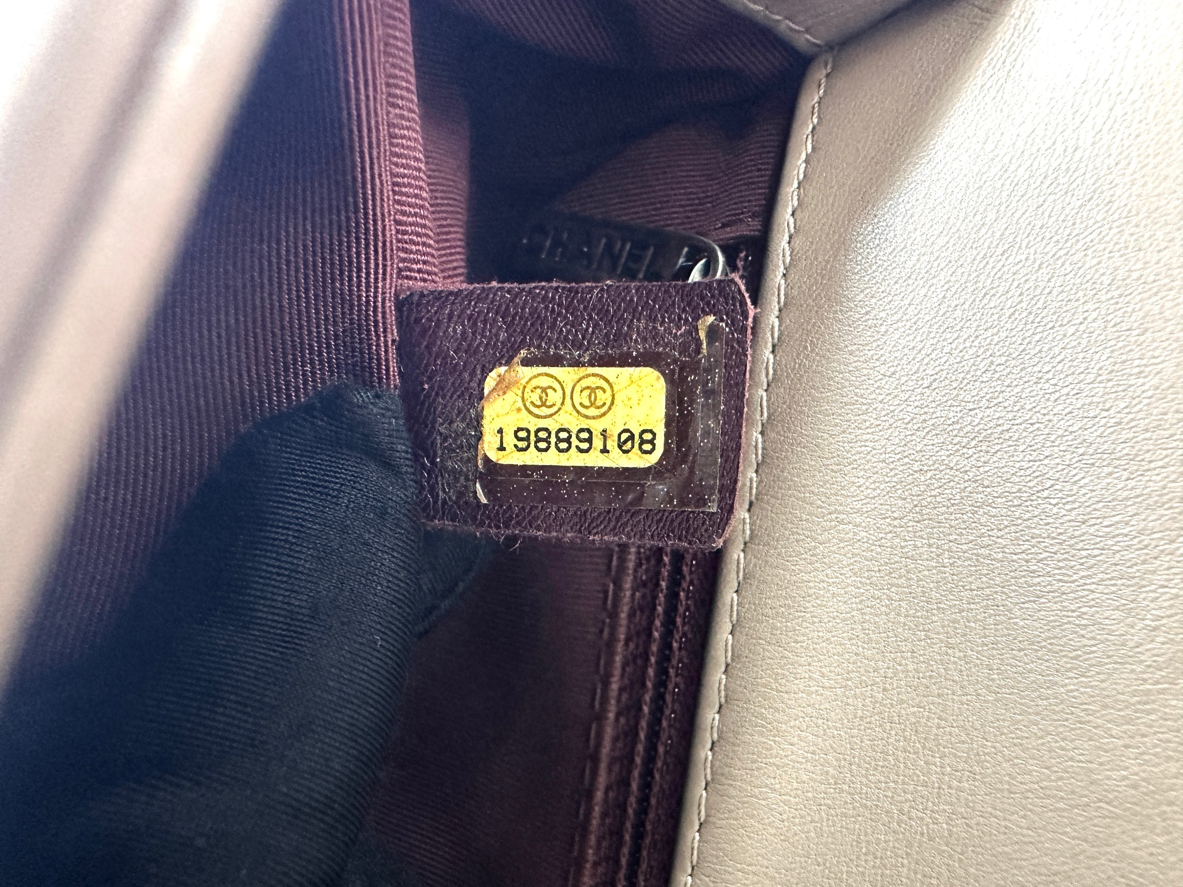 Chanel LeBoy Brown Chevron Quilted Leather Flap Bag With Silver Buckle(19***08) CC1936