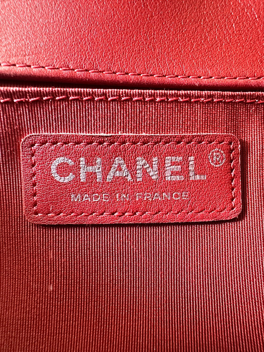 Chanel LeBoy Red Chevron Quilted Leather Flap Bag With Silver Buckle(25***10) CC1937
