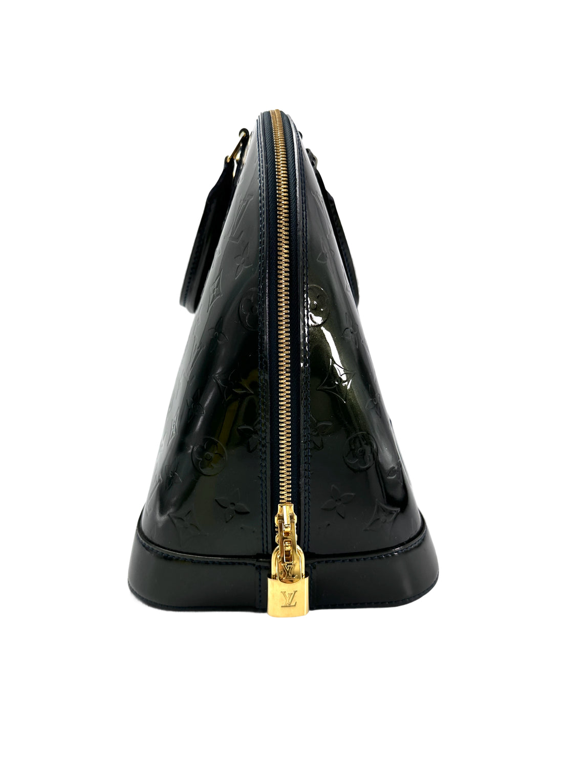 Louis Vuitton Alma GM Green Monogram Vernis Leather Handle Bag LV2705