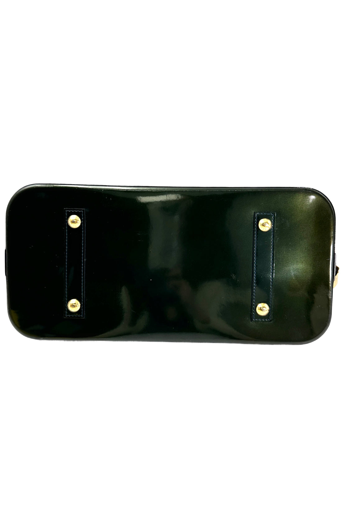 Louis Vuitton Alma GM Green Monogram Vernis Leather Handle Bag LV2705