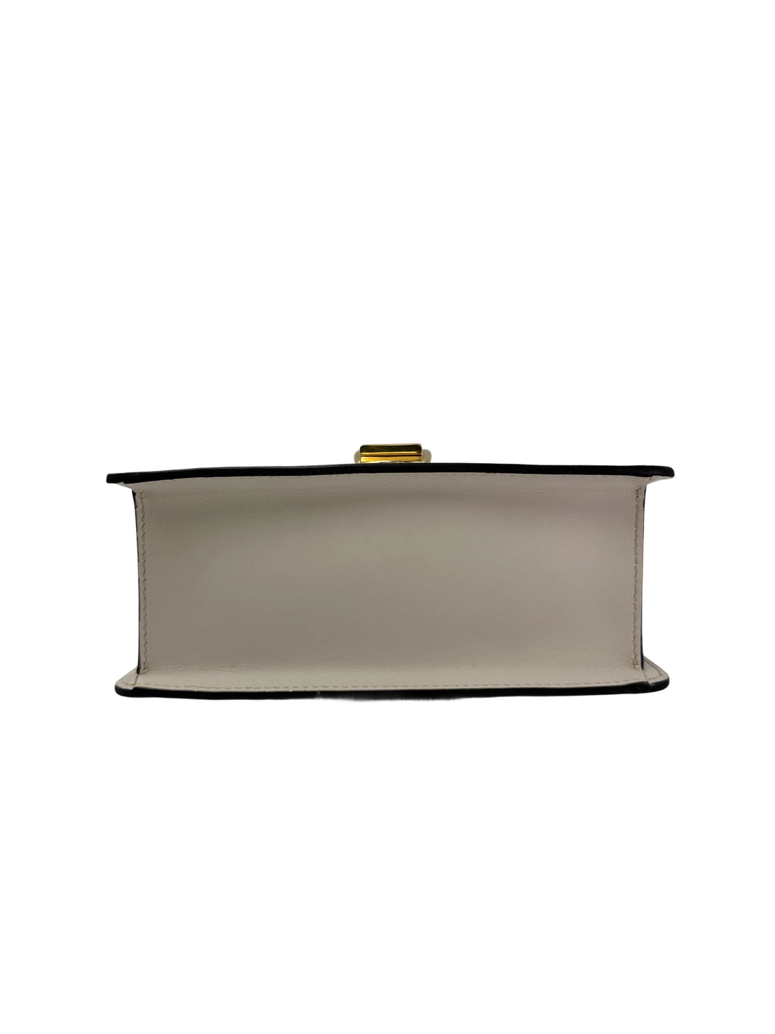 Gucci Sylvie White Leather Top Handle Bag GG958