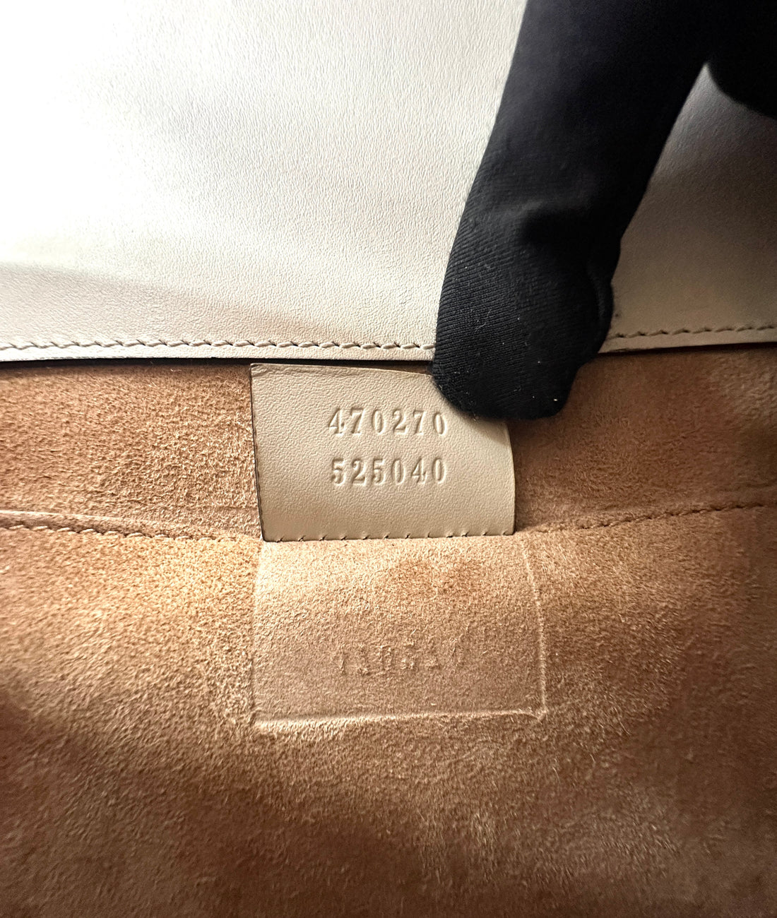 Gucci Sylvie White Leather Top Handle Bag GG958