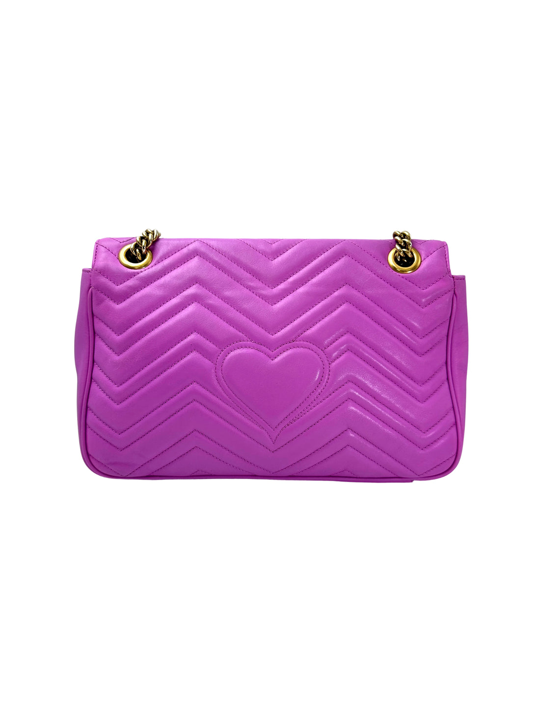 Gucci GG Marmont Pink Matelasse Leather Shoulder Bag GG962