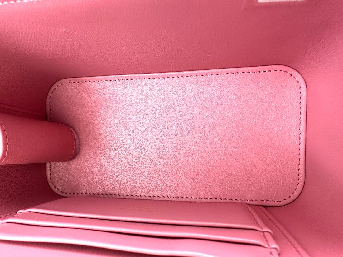 Chanel Pink Quilted Leather Top Handle Vanity Case(KC***0G) CC1940