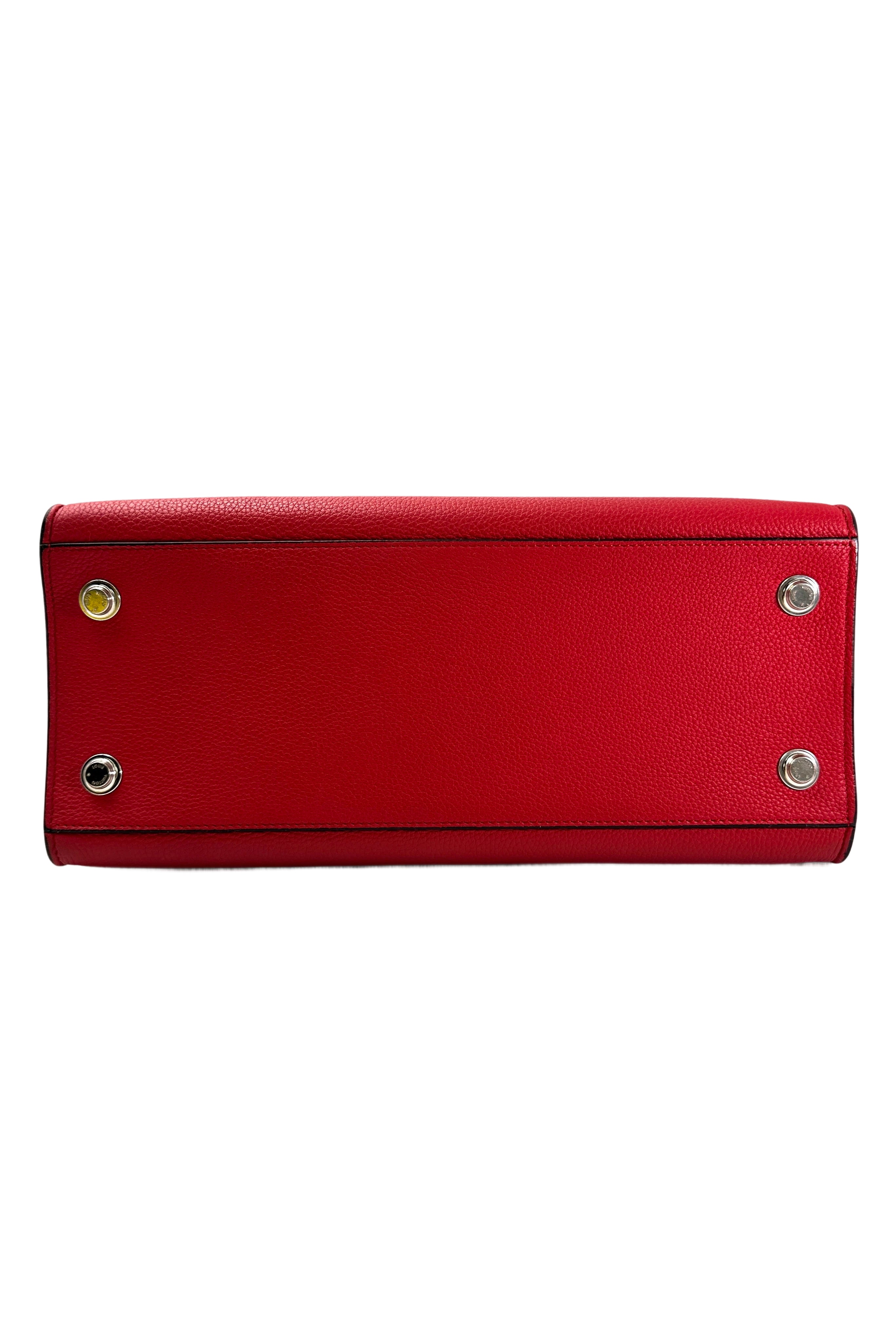 Louis Vuitton City Steamer Red Grained Leather Handle Bag LV2706