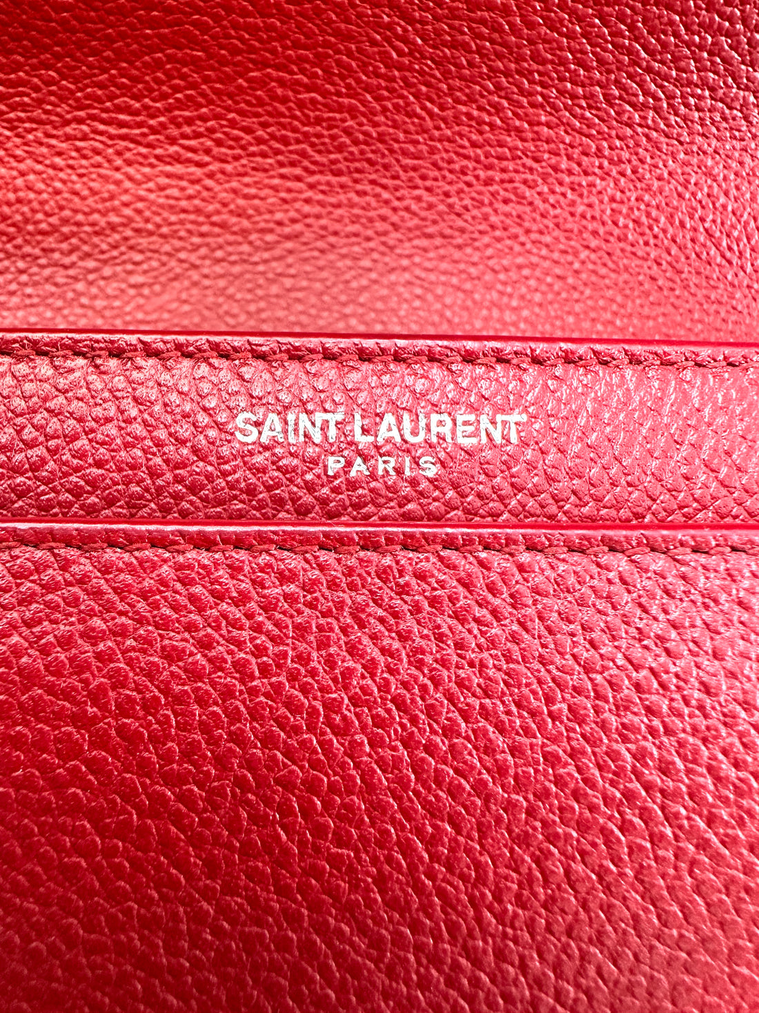 Saint Laurent Sunset Red Leather Shoulder Bag SL232