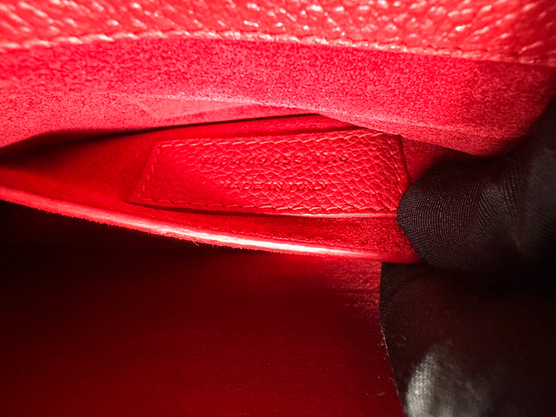 Saint Laurent Sunset Red Leather Shoulder Bag SL232