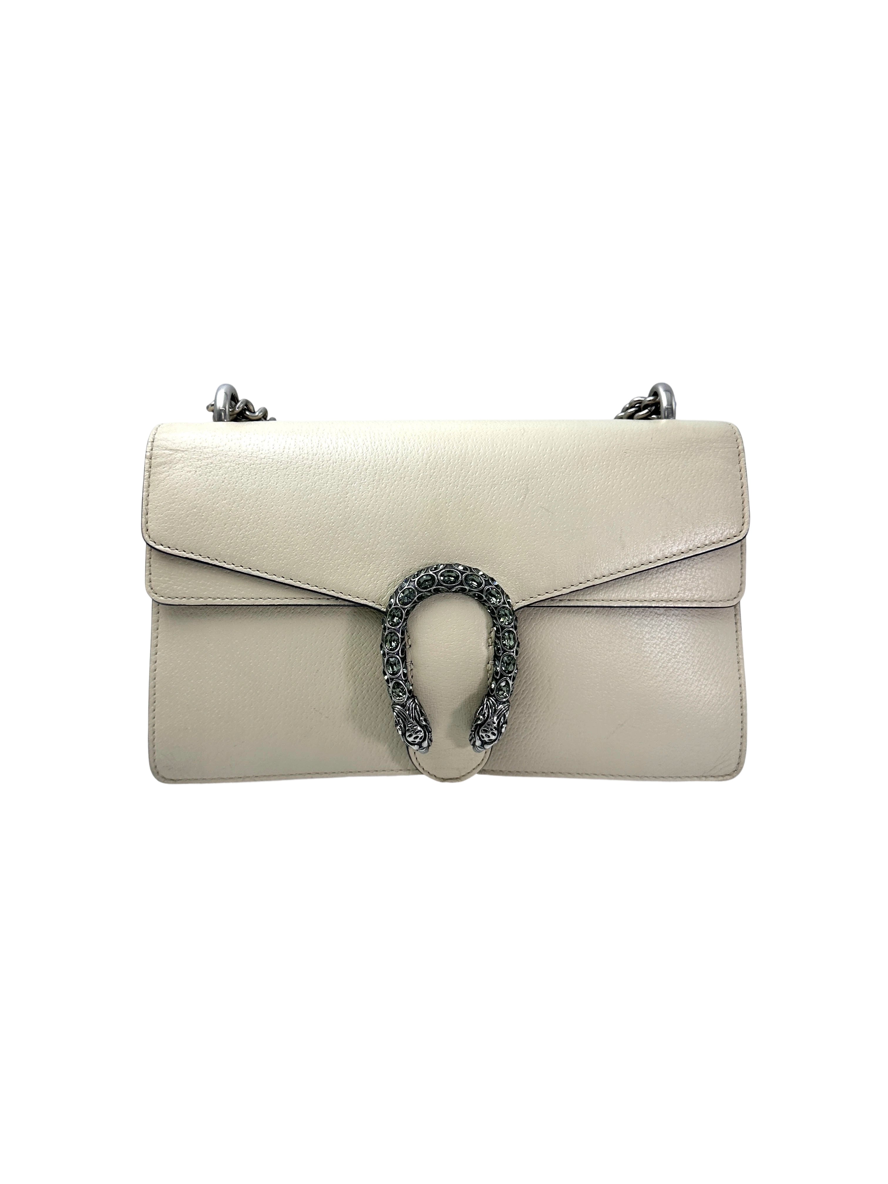 Gucci Dionysus Beige Leather Medium Size Shoulder Bag GG960