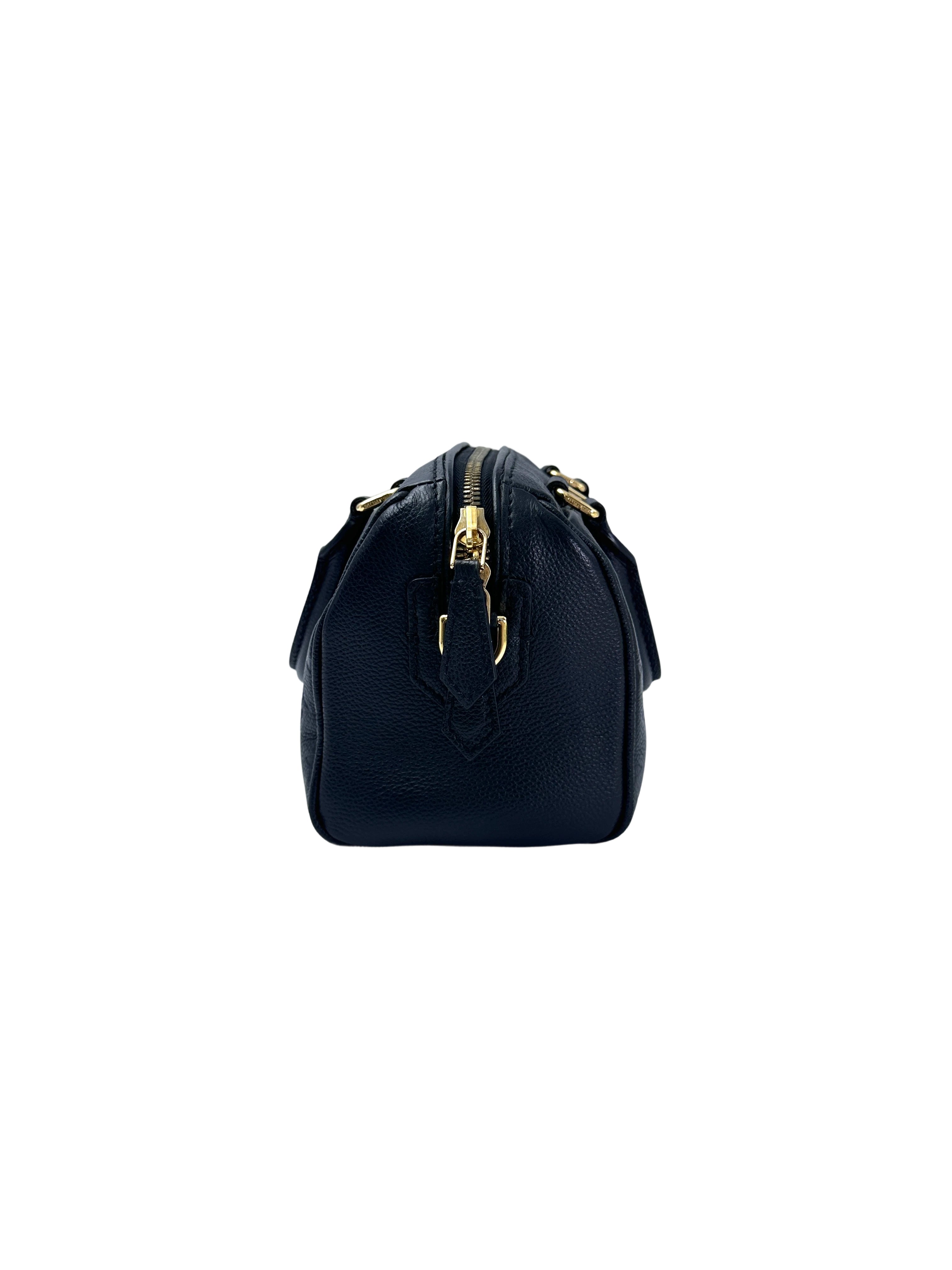 Louis Vuitton Speedy20 Black Monogram Empreinte Leather Handle Bag LV2704