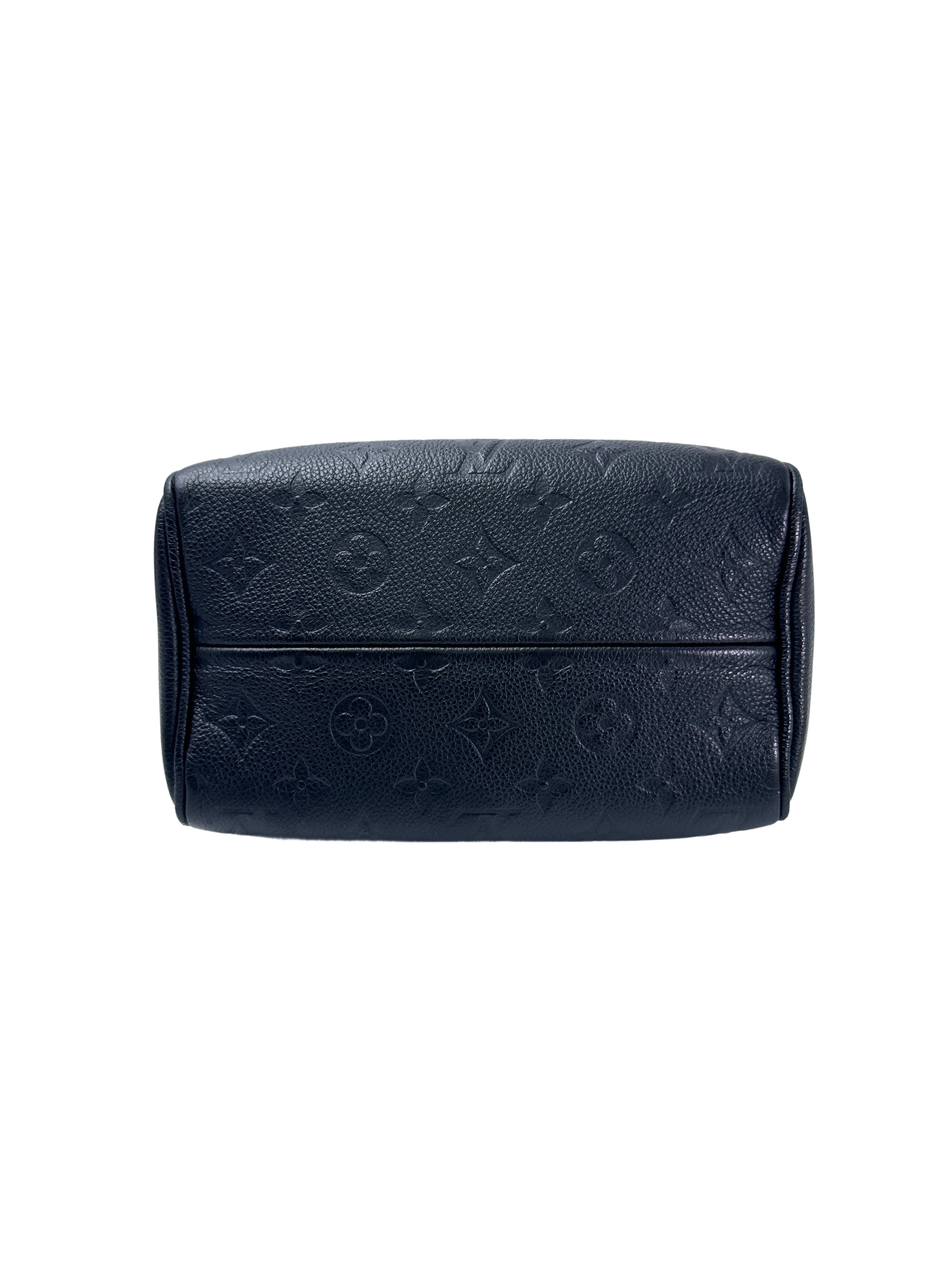 Louis Vuitton Speedy20 Black Monogram Empreinte Leather Handle Bag LV2704