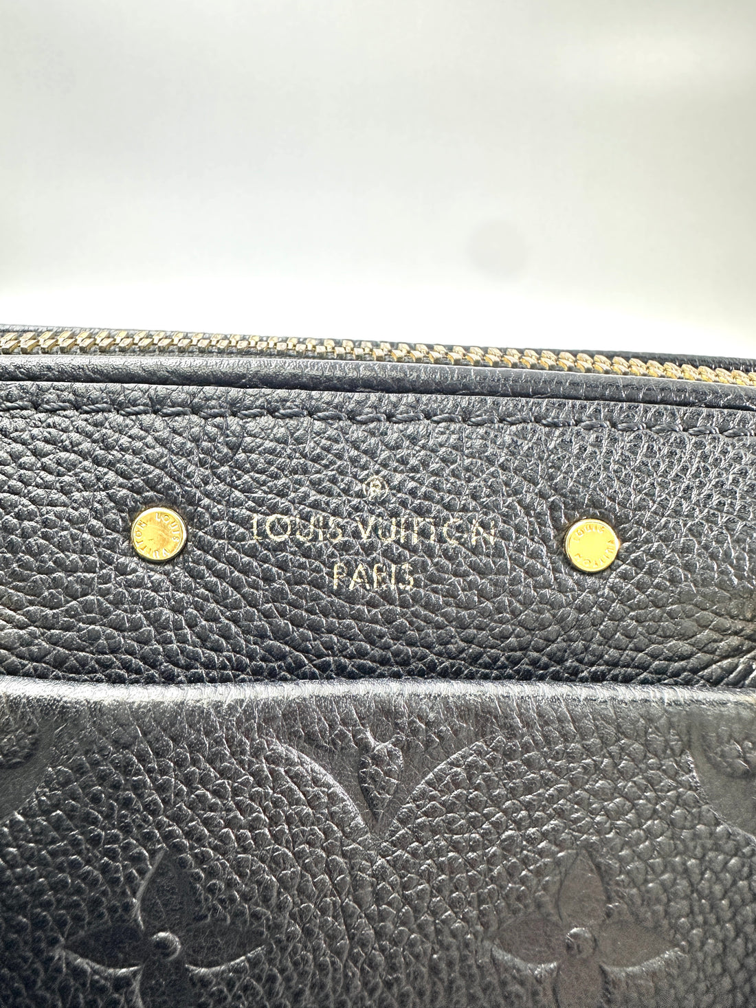 Louis Vuitton Speedy20 Black Monogram Empreinte Leather Handle Bag LV2704