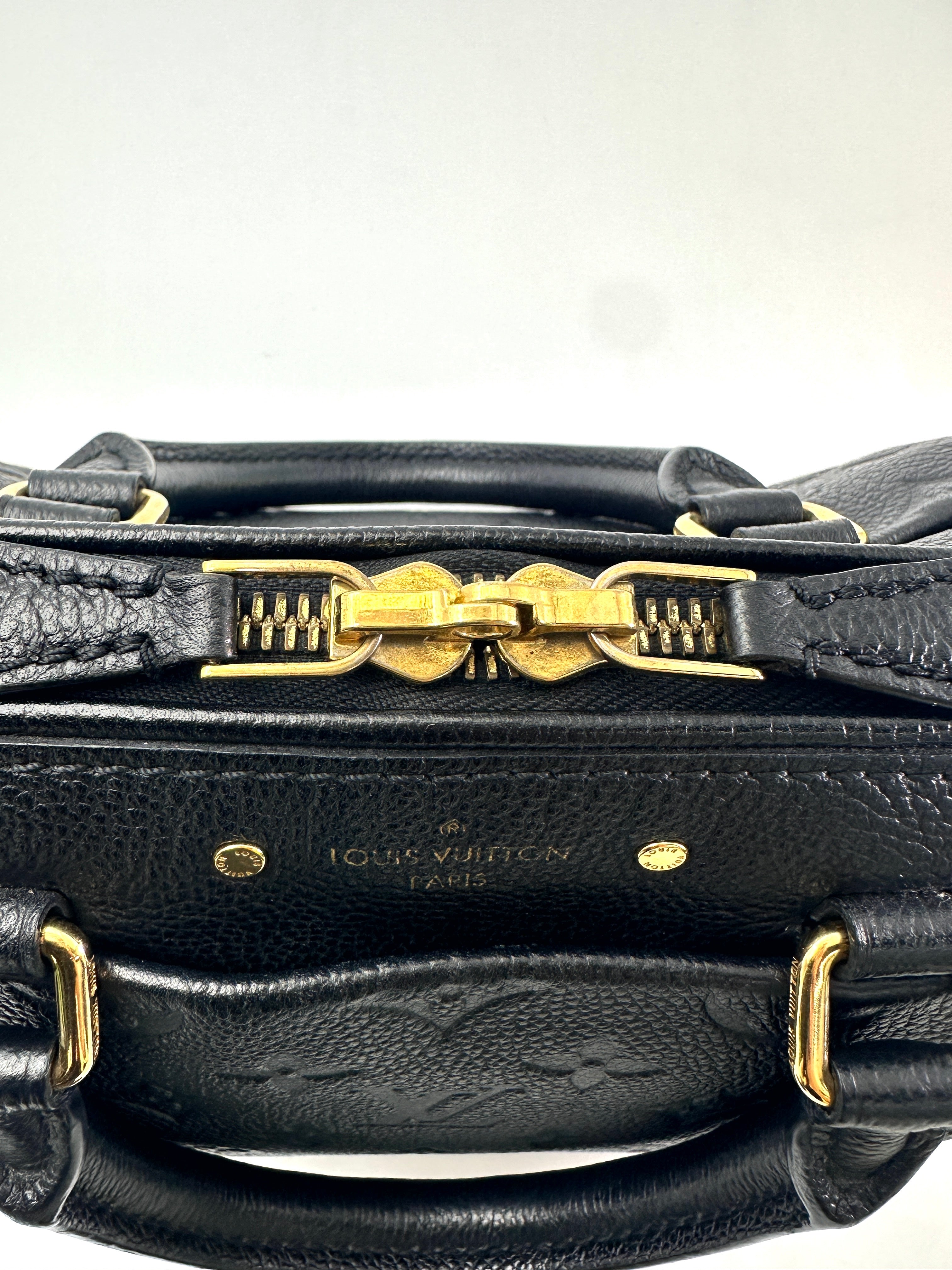Louis Vuitton Speedy20 Black Monogram Empreinte Leather Handle Bag LV2704