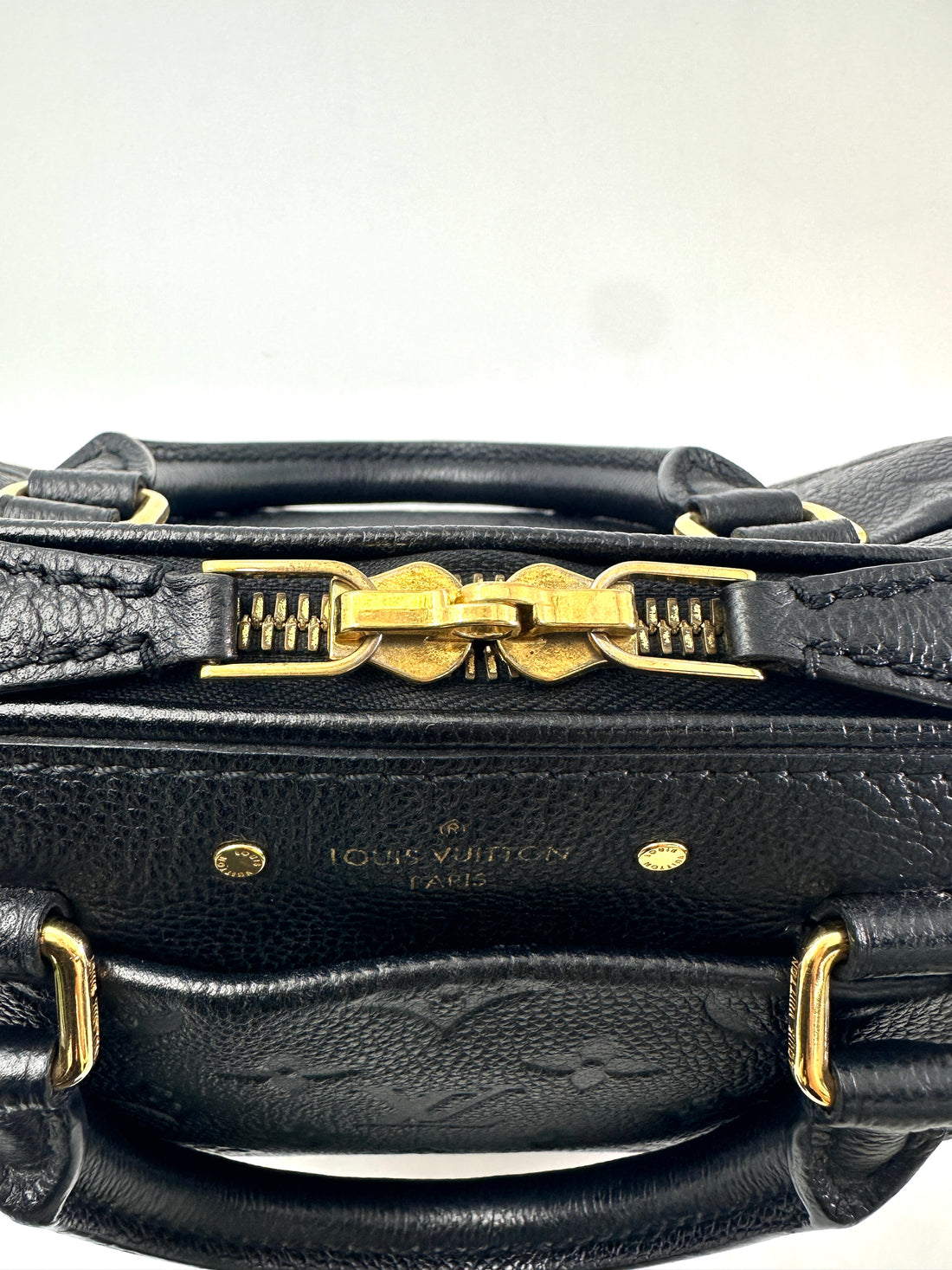Louis Vuitton Speedy20 Black Monogram Empreinte Leather Handle Bag LV2704