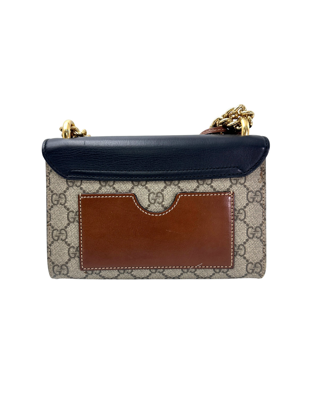 Gucci Padlock GG Canvas & Black Leather Shoulder Bag GG961