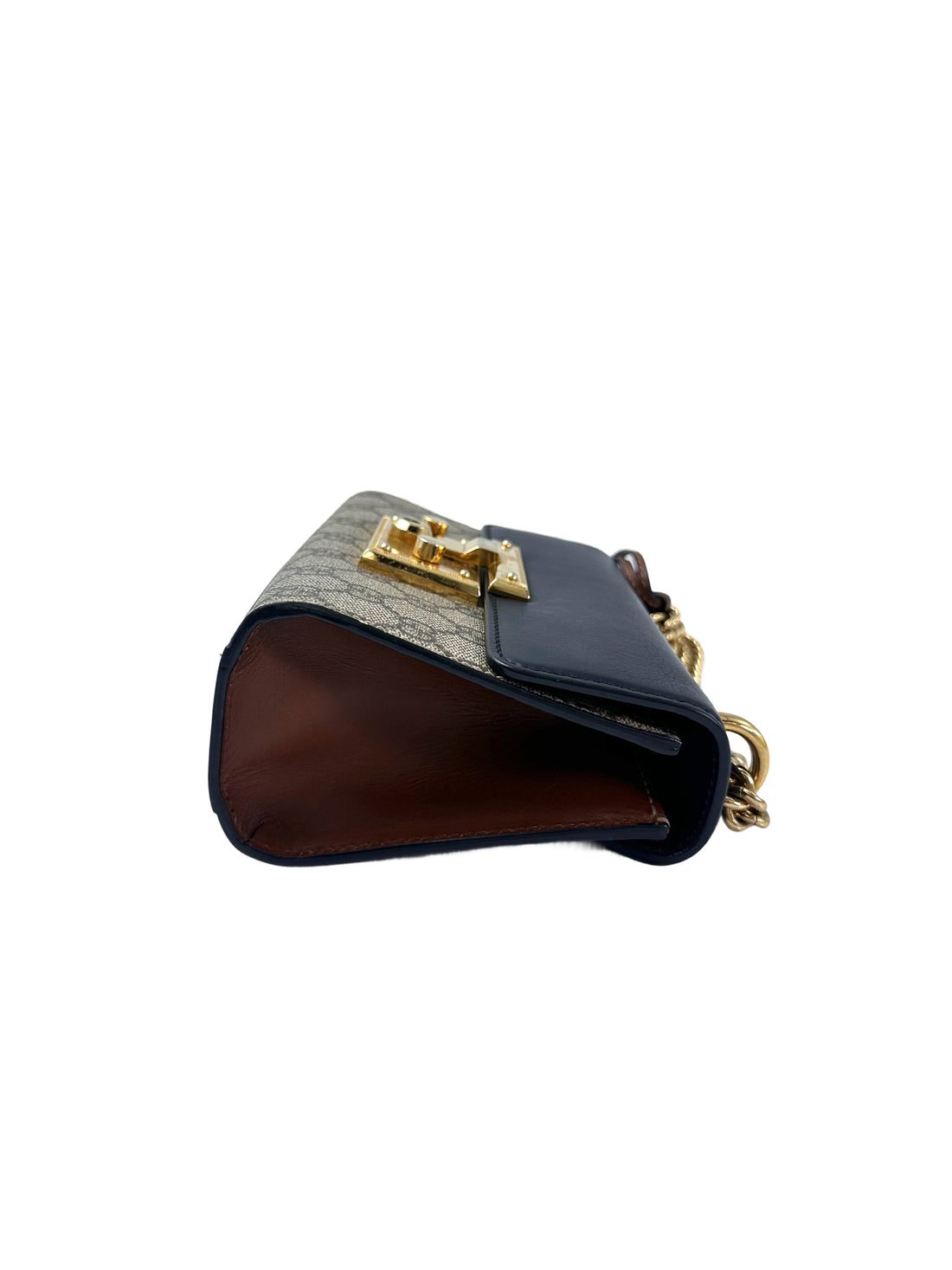 Gucci Padlock GG Canvas & Black Leather Shoulder Bag GG961