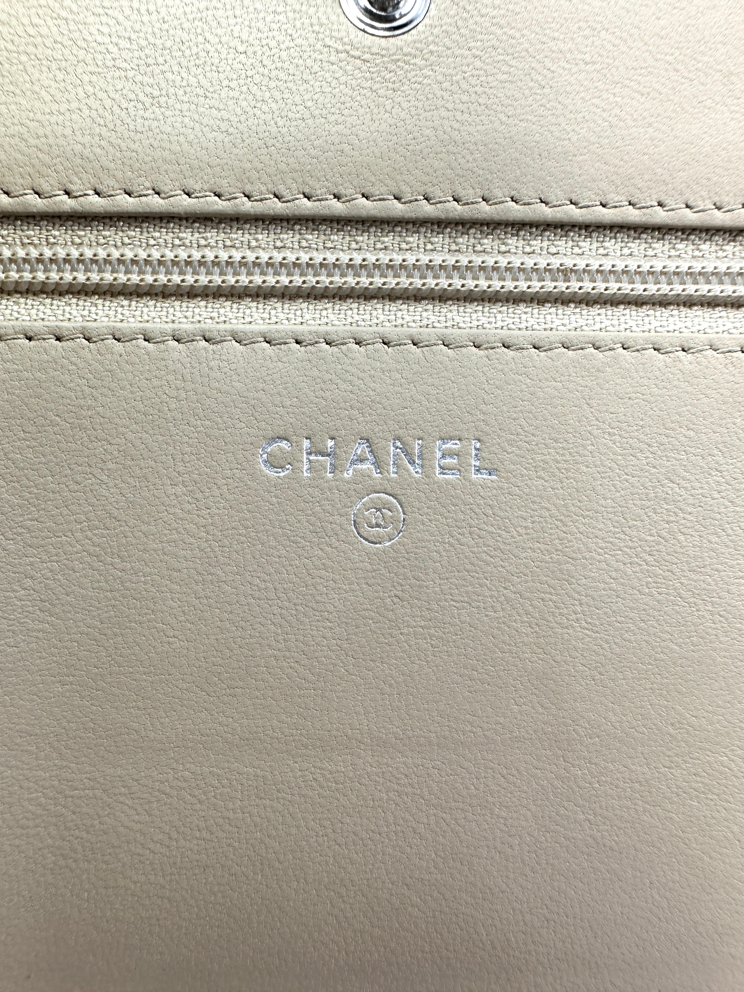 Chanel Black Leather CoCo Mark Wallet On Chain(22***96) CC1942