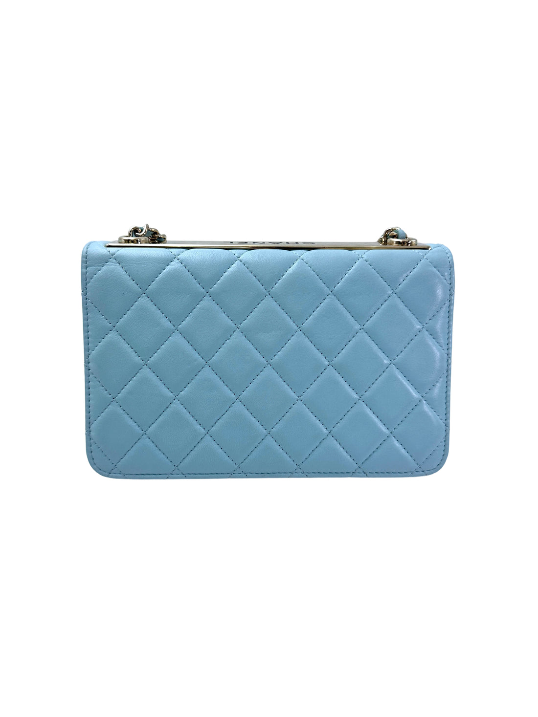 Chanel Trendy CC Blue Quilted Leather Wallet On Chain(29***10) CC1941