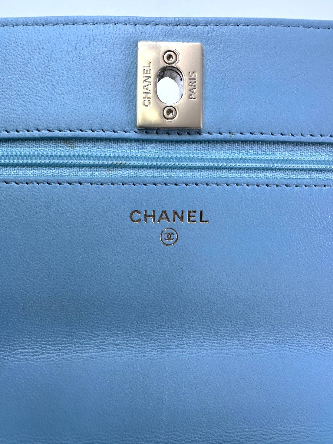 Chanel Trendy CC Blue Quilted Leather Wallet On Chain(29***10) CC1941