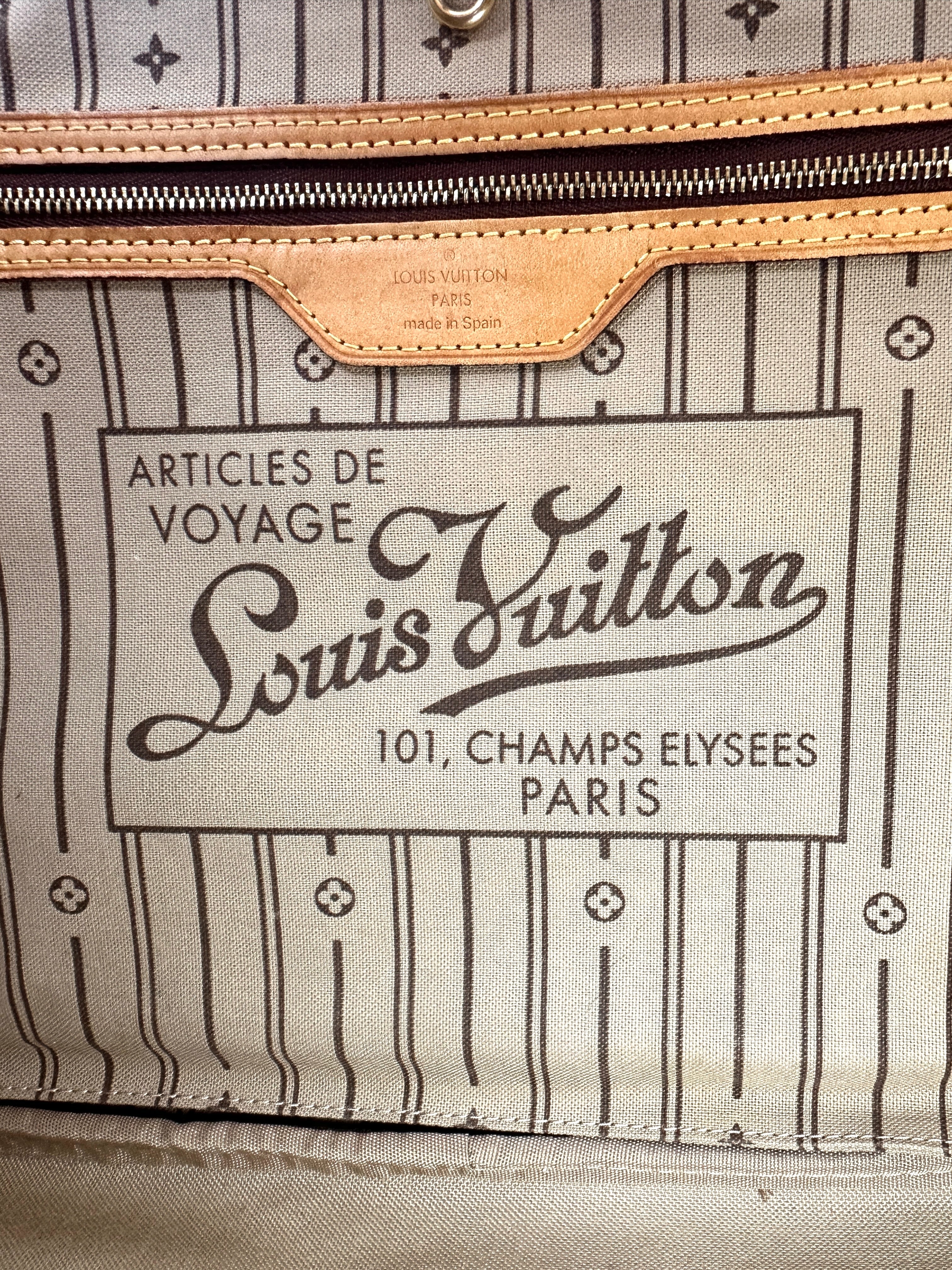 Louis Vuitton Neverfull Monogram Canvas Shoulder Bag LV2708