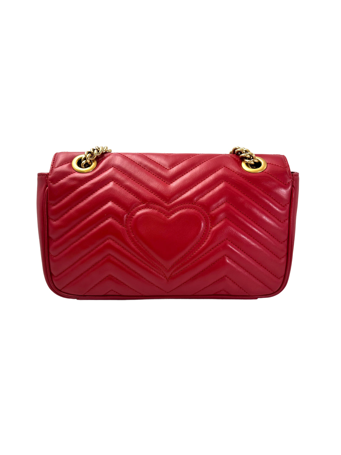 Gucci GG Marmont Red Matelasse Leather Shoulder Bag GG959