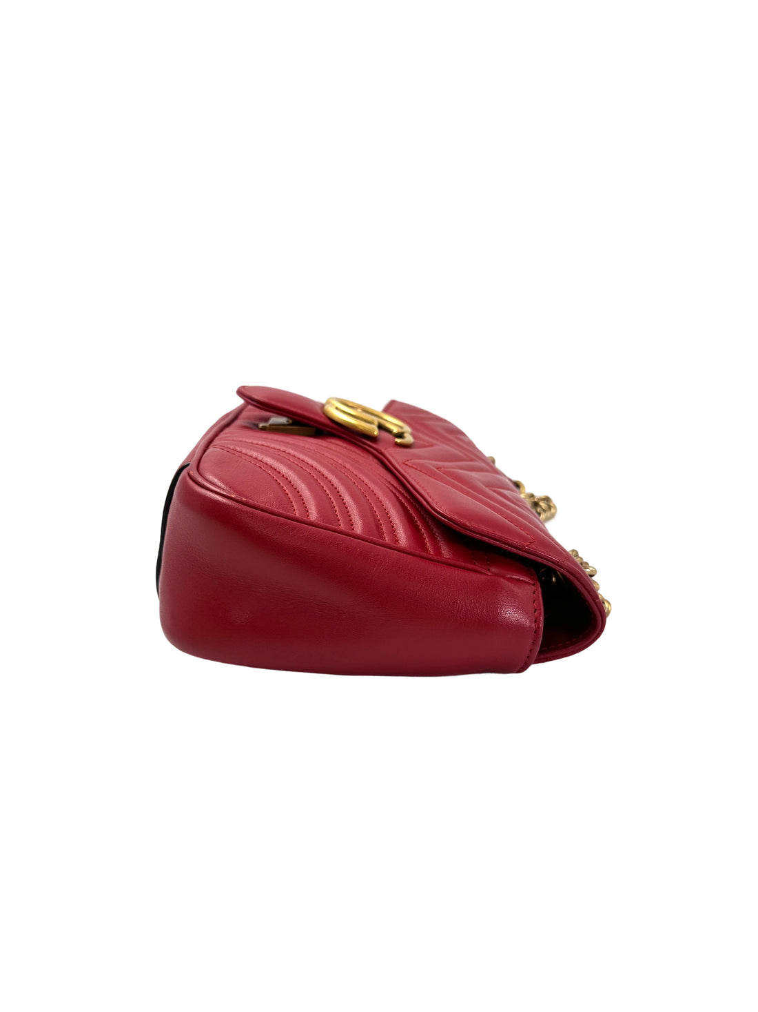 Gucci GG Marmont Red Matelasse Leather Shoulder Bag GG959