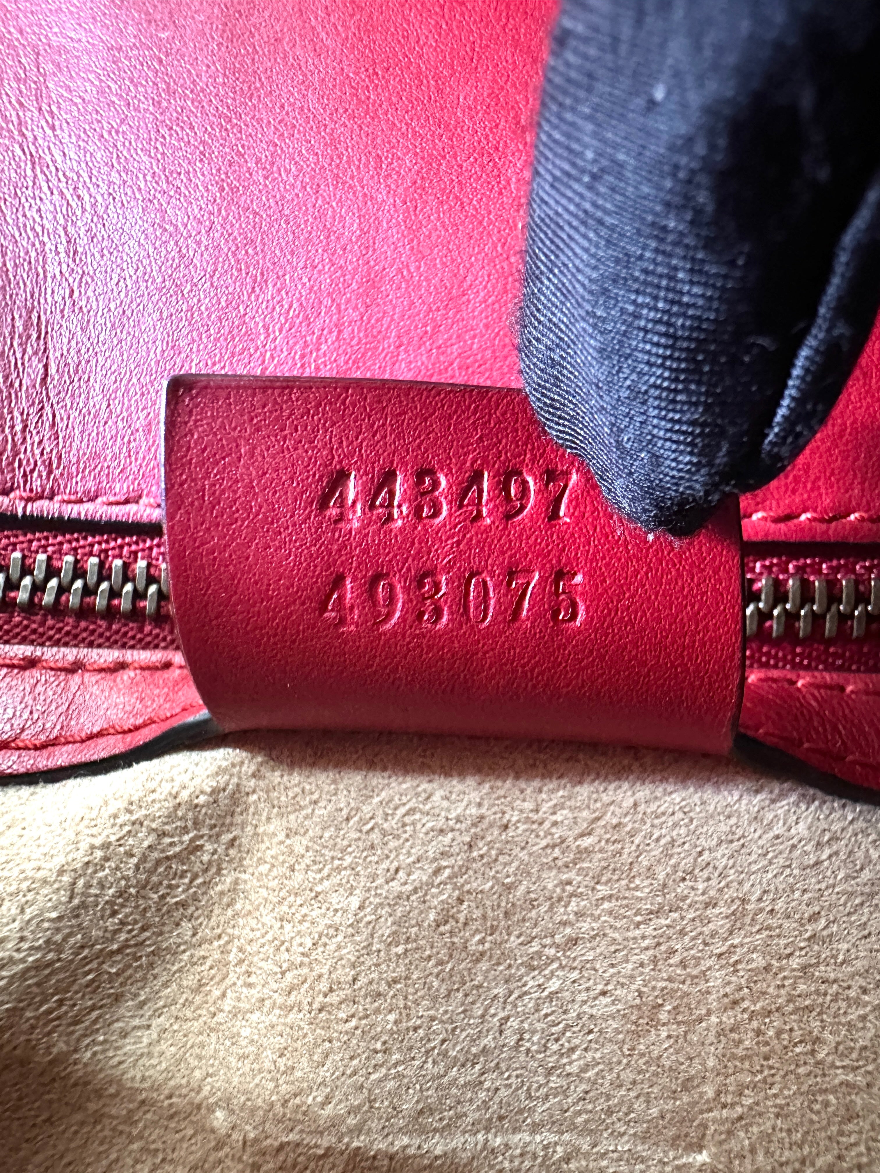 Gucci GG Marmont Red Matelasse Leather Shoulder Bag GG959