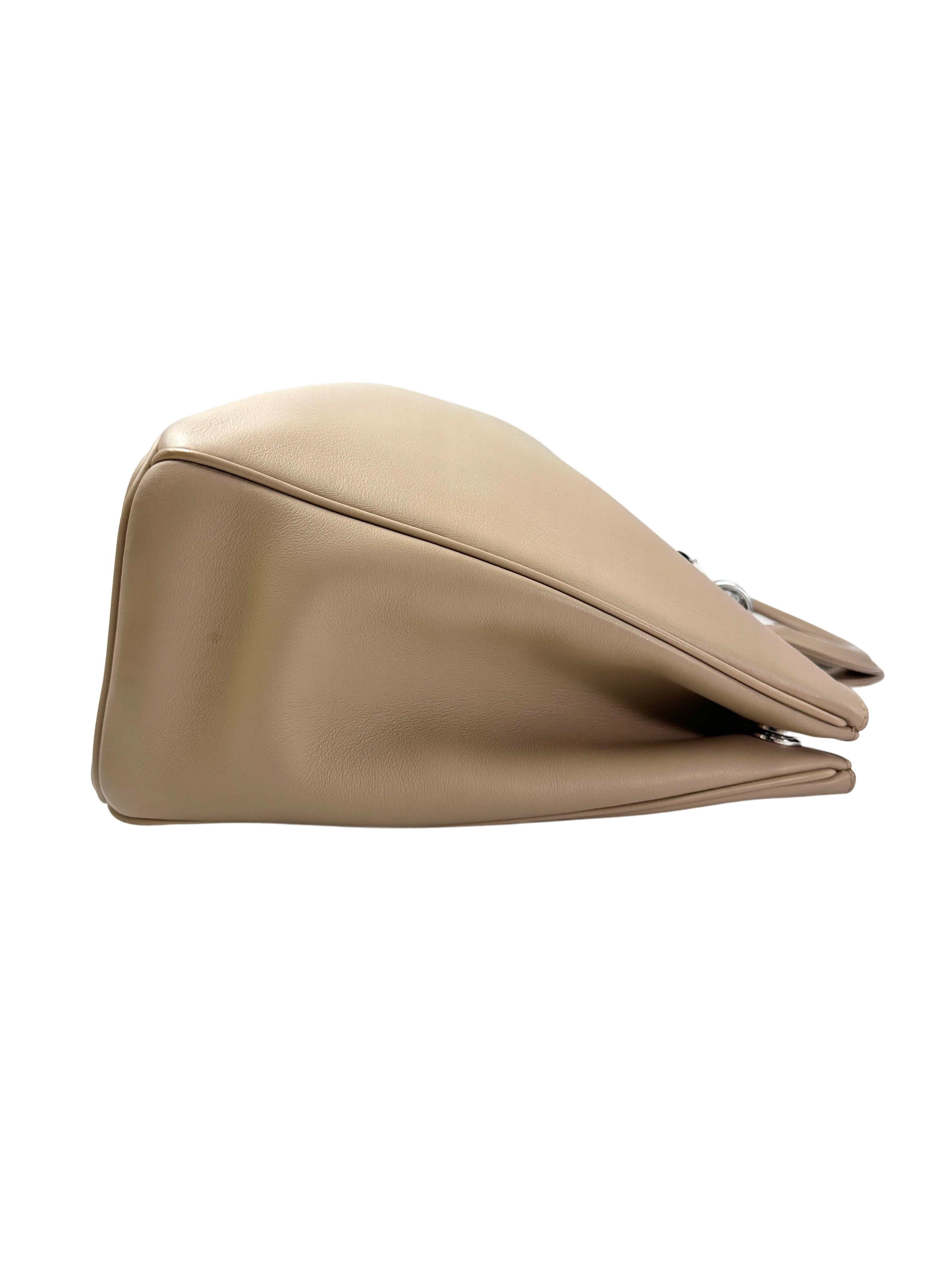 Christian Dior Diorissimo Beige Leather Top Handle Bag DR727