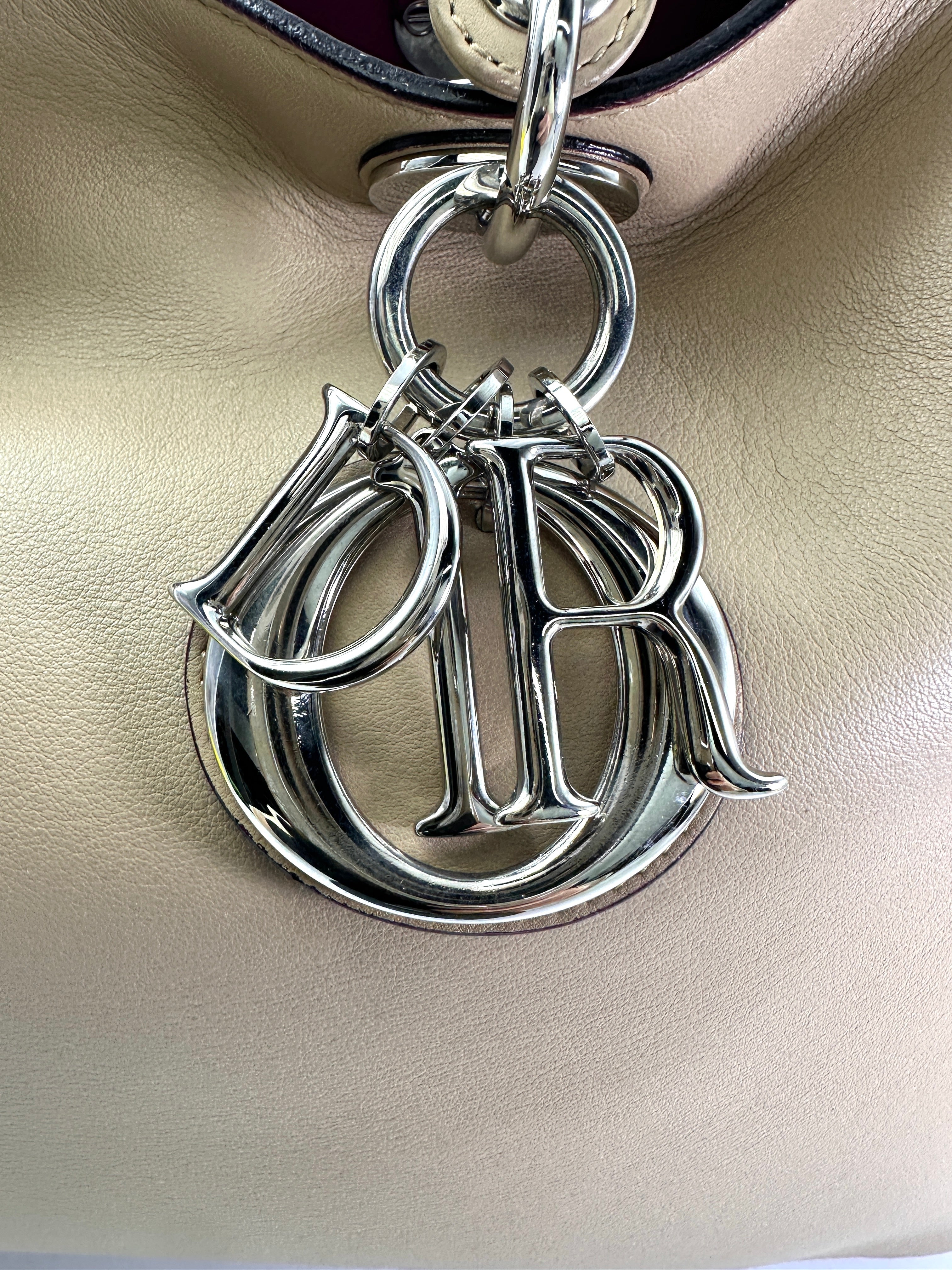 Christian Dior Diorissimo Beige Leather Top Handle Bag DR727
