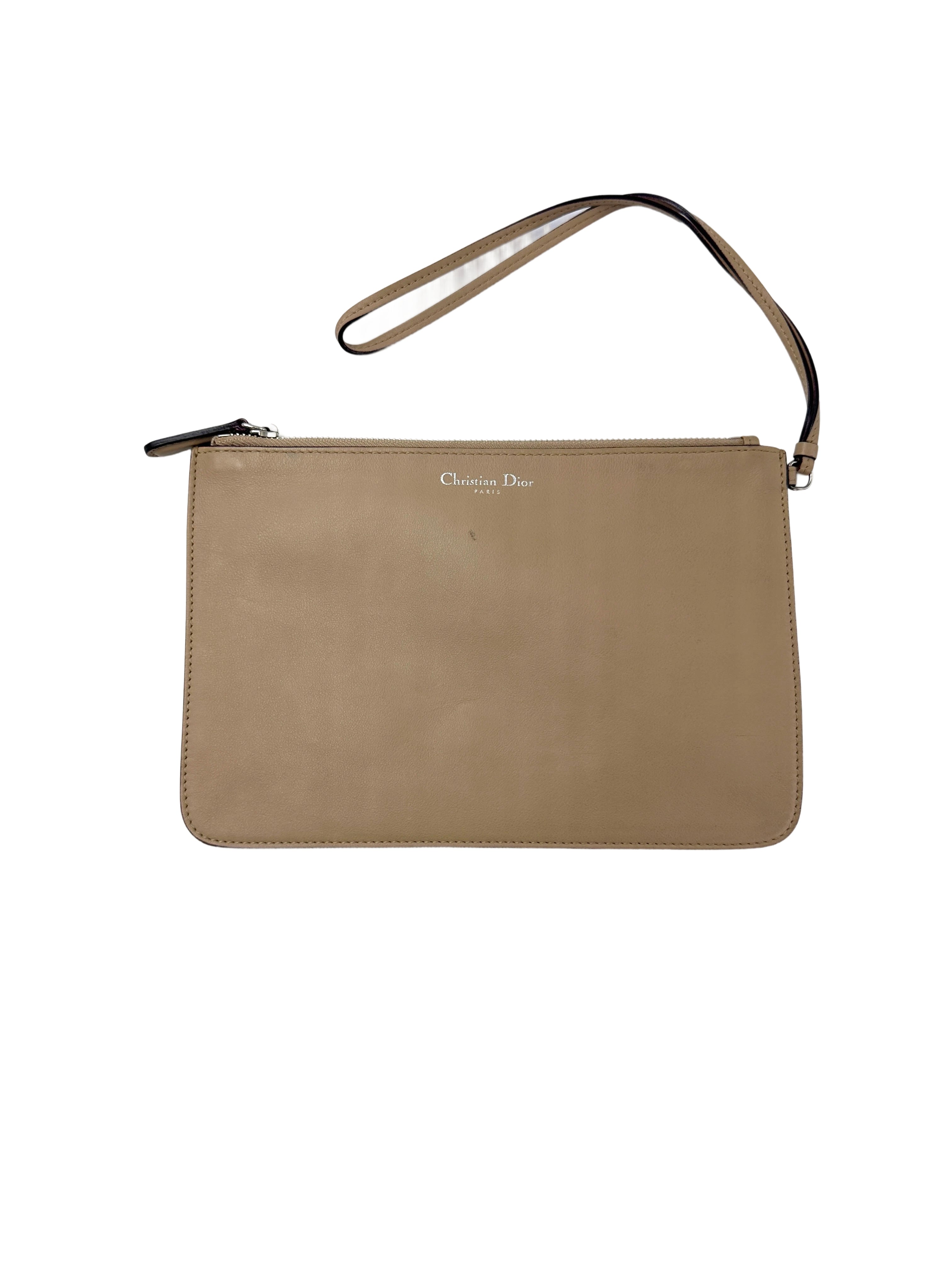 Christian Dior Diorissimo Beige Leather Top Handle Bag DR727